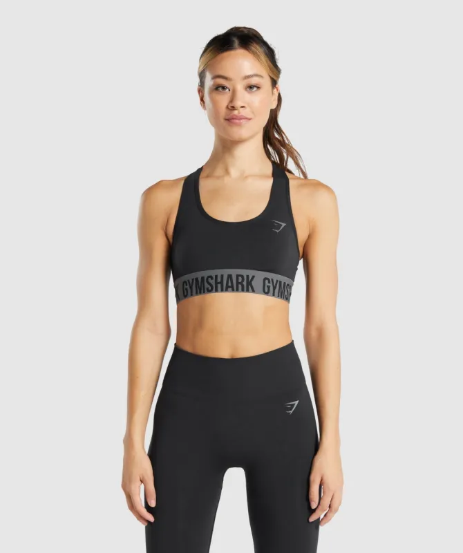 Gymshark Fit Seamless Sports Bra - Black sold by Gymshark
