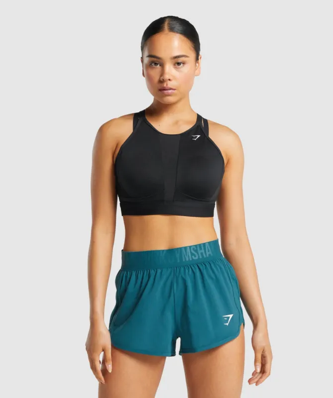 Gymshark Mesh Neckline Sports Bra - Black sold by Gymshark