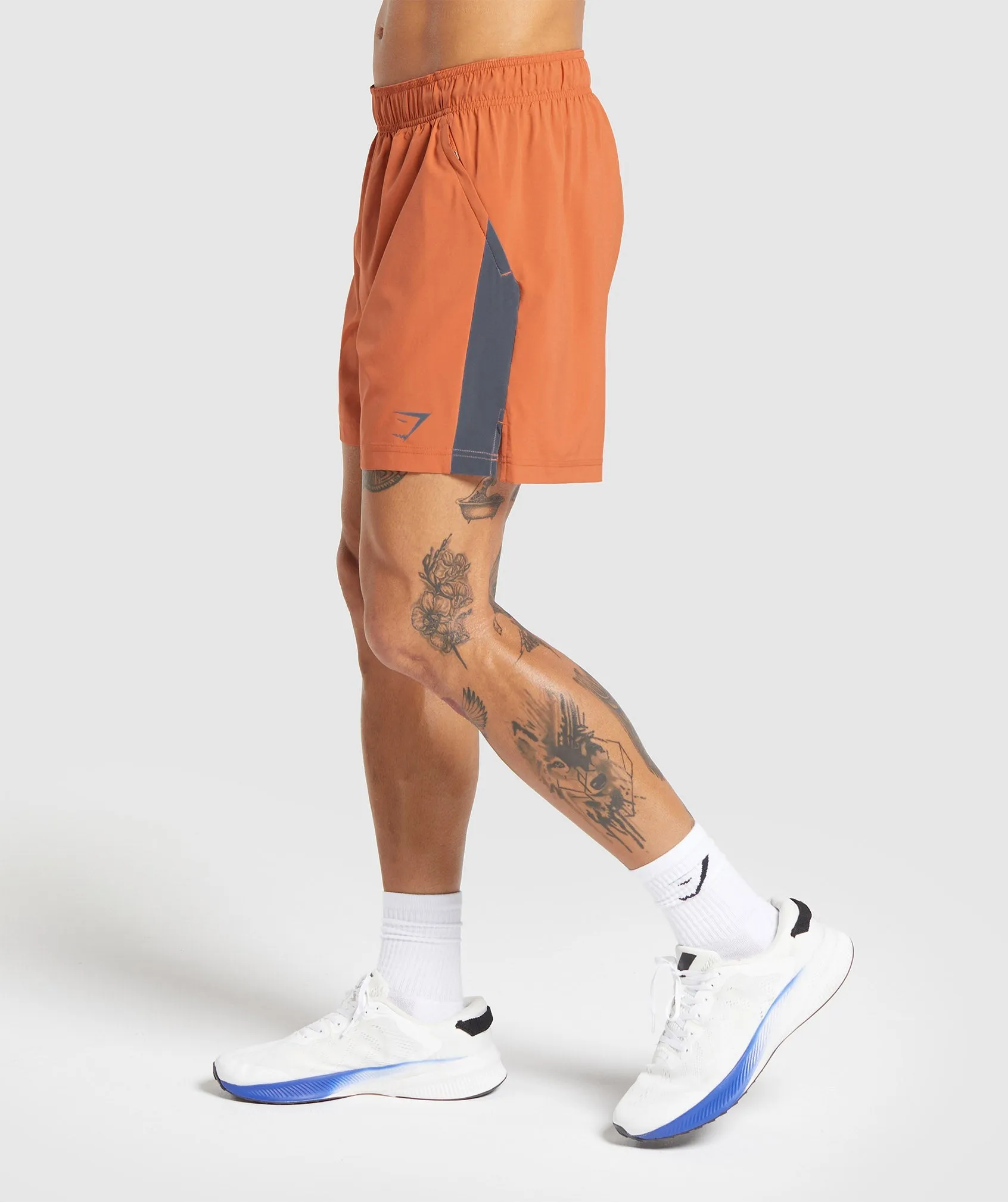 Gymshark Sport 7" Shorts - Muted Orange/Titanium Blue sold by Gymshark product image thumbnail 2