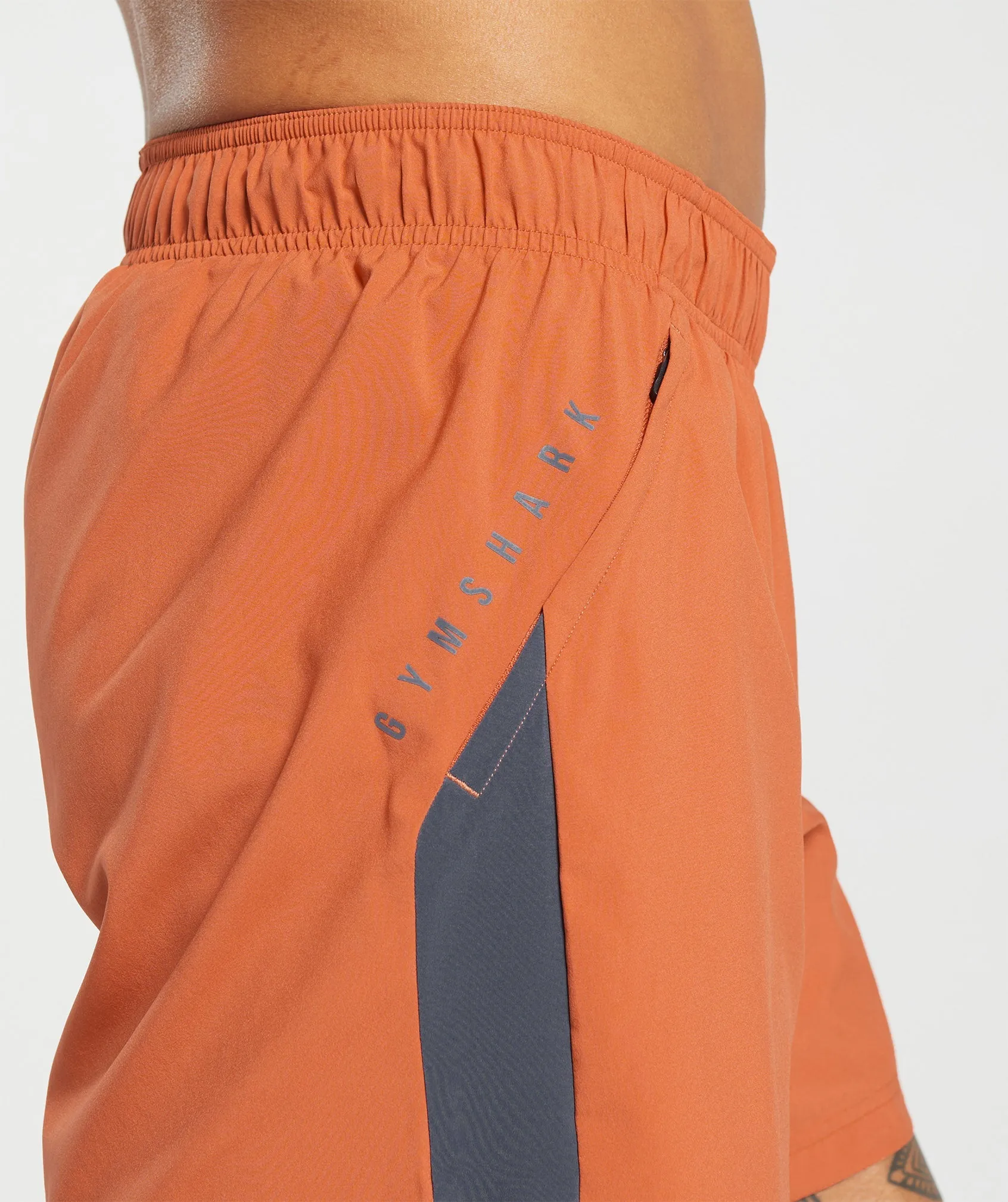 Gymshark Sport 7" Shorts - Muted Orange/Titanium Blue sold by Gymshark product image thumbnail 4