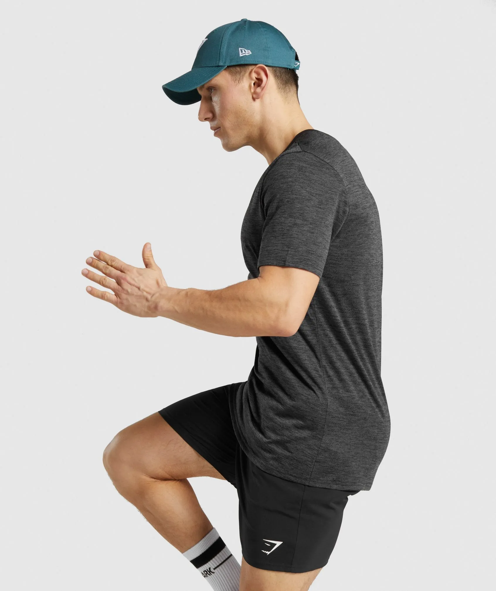 Gymshark Arrival Marl T-Shirt - Black sold by Gymshark product image thumbnail 3