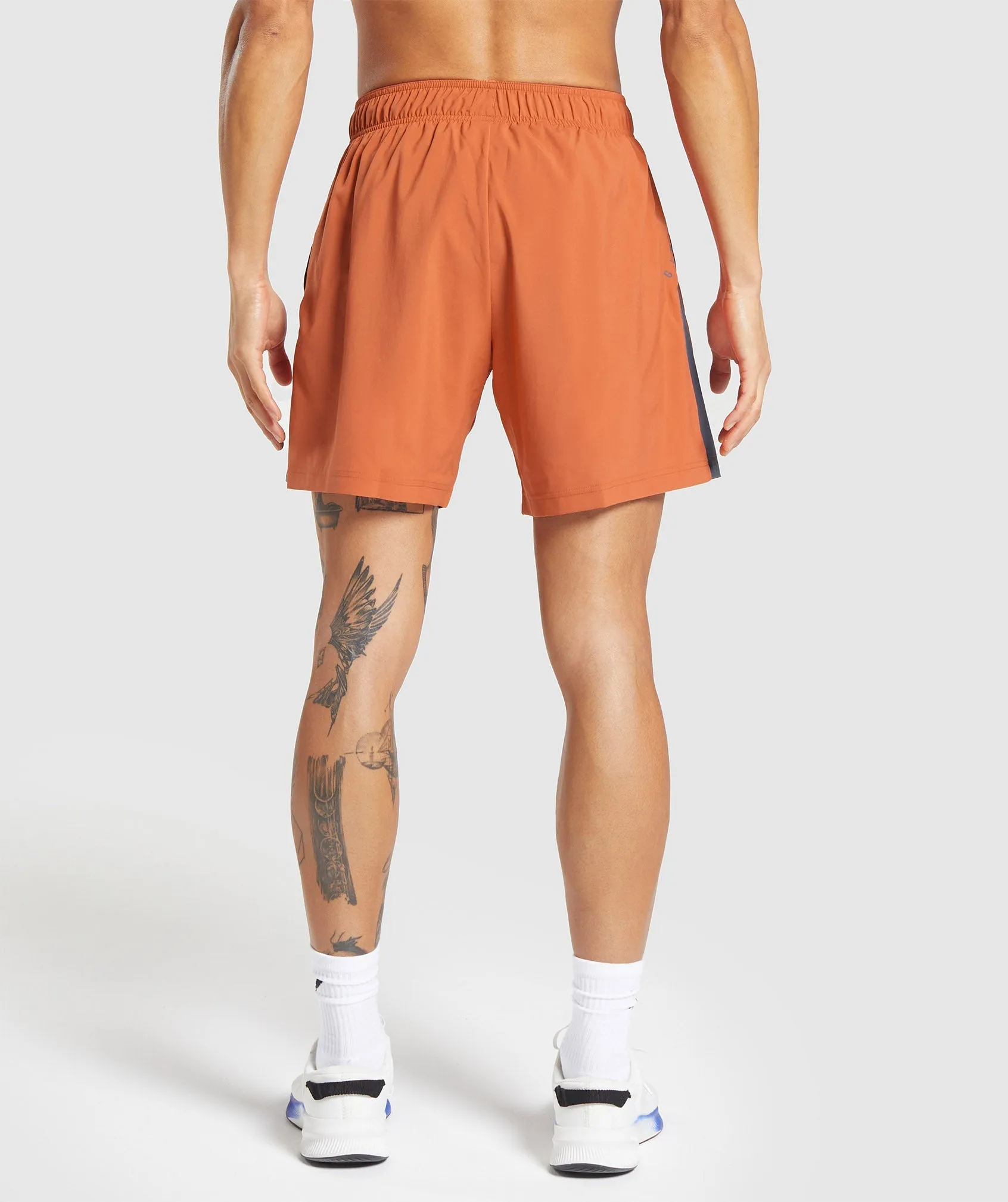 Gymshark Sport 7" Shorts - Muted Orange/Titanium Blue sold by Gymshark product image thumbnail 3