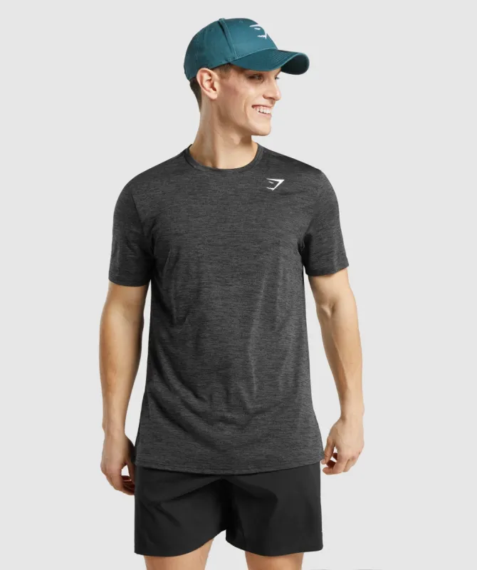 Gymshark Arrival Marl T-Shirt - Black sold by Gymshark