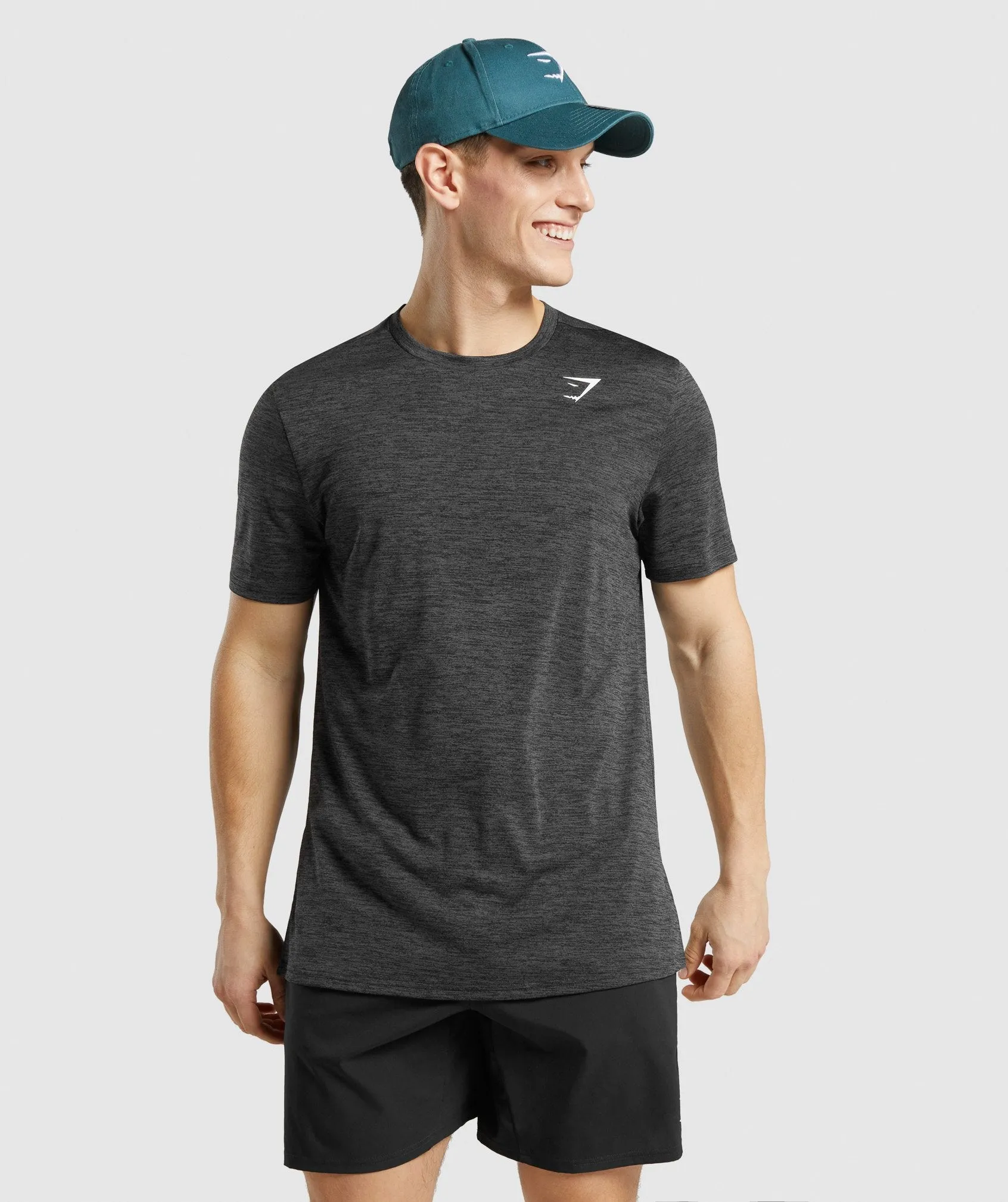 Gymshark Arrival Marl T-Shirt - Black sold by Gymshark
