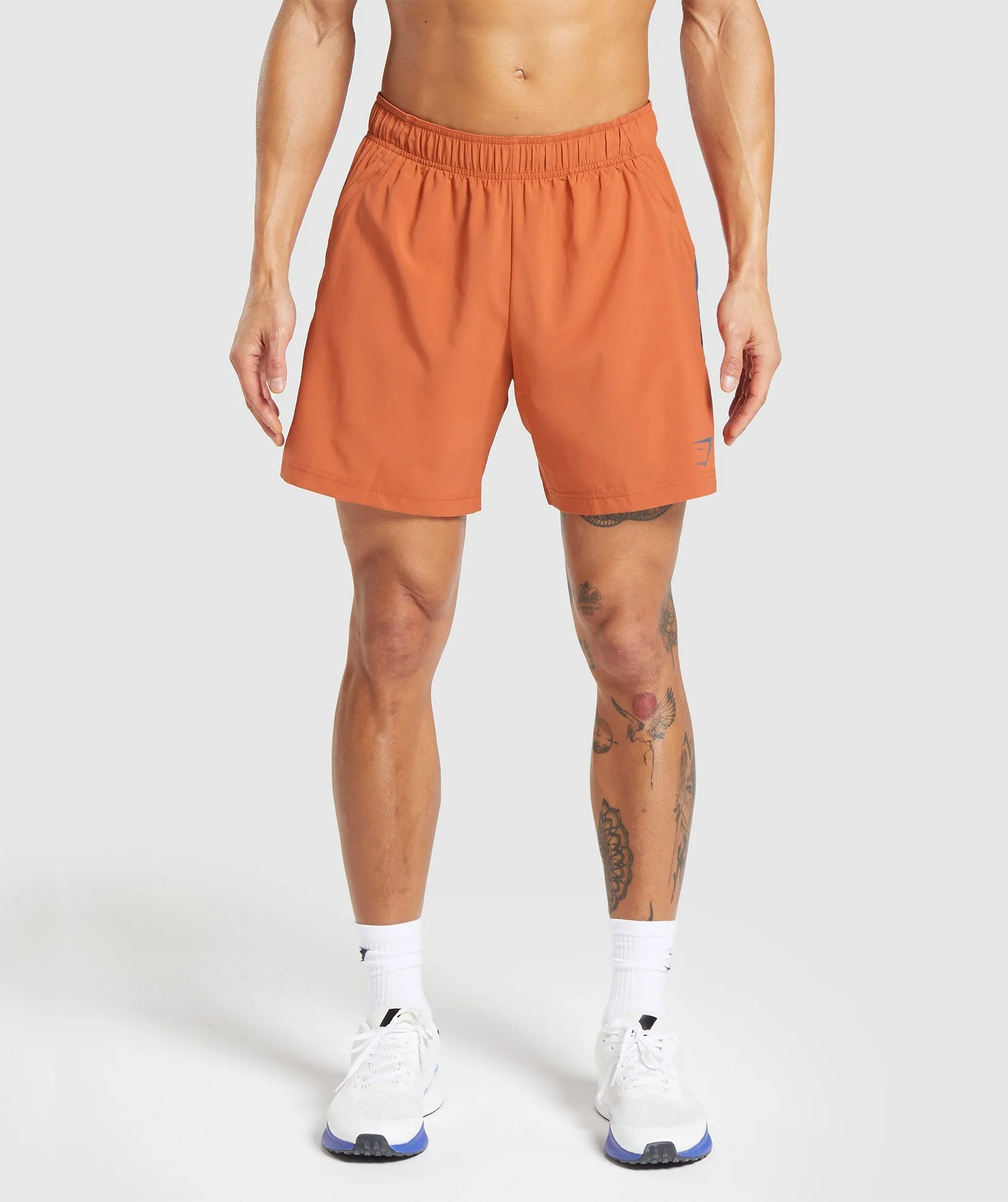 Gymshark Sport 7" Shorts - Muted Orange/Titanium Blue sold by Gymshark product image thumbnail 5