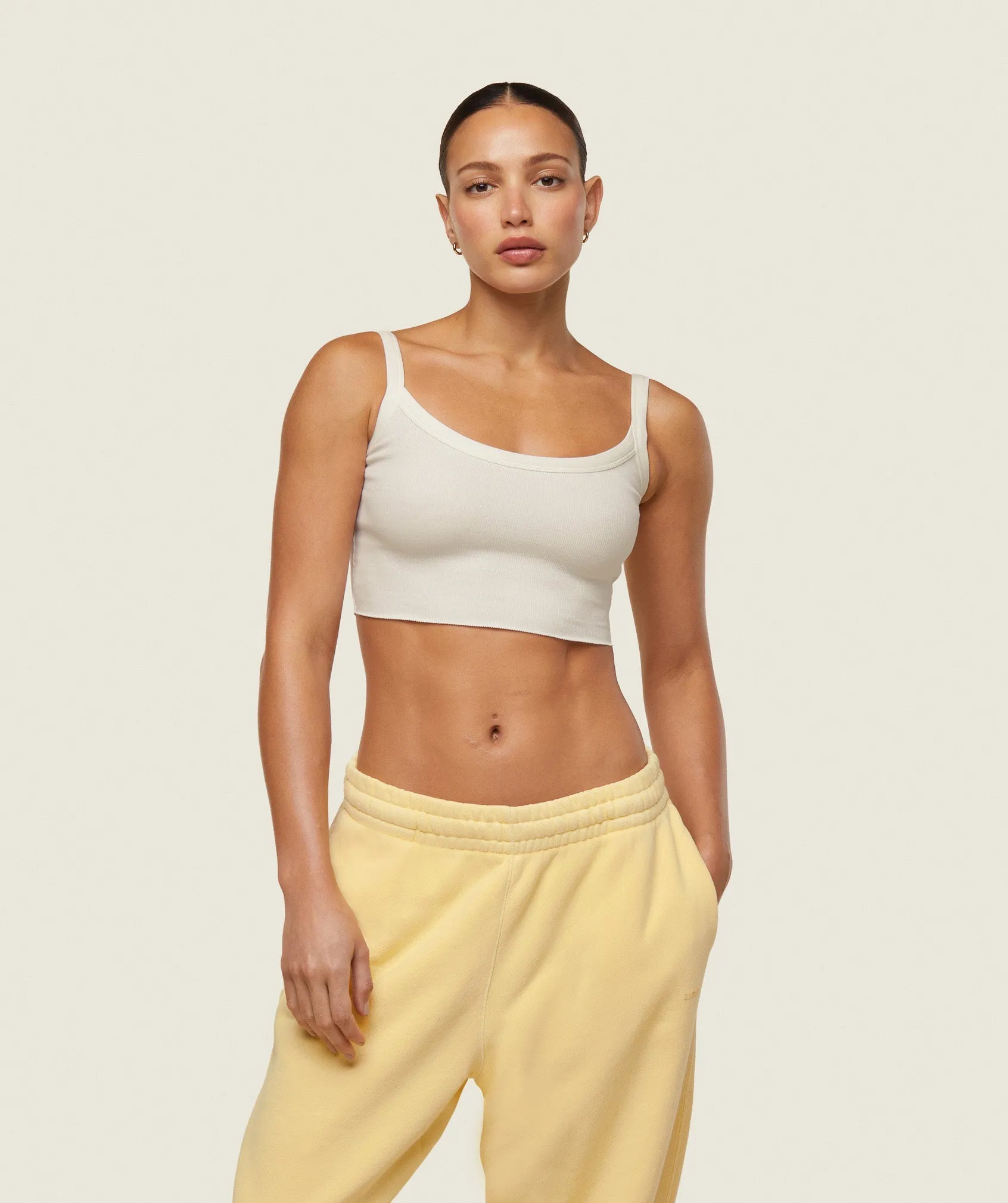 Gymshark everywear Ribbed Tank - Soft White sold by Gymshark