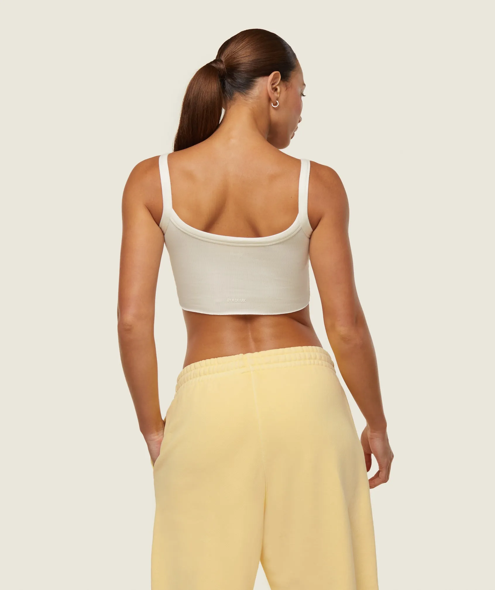 Gymshark everywear Ribbed Tank - Soft White sold by Gymshark product image thumbnail 3