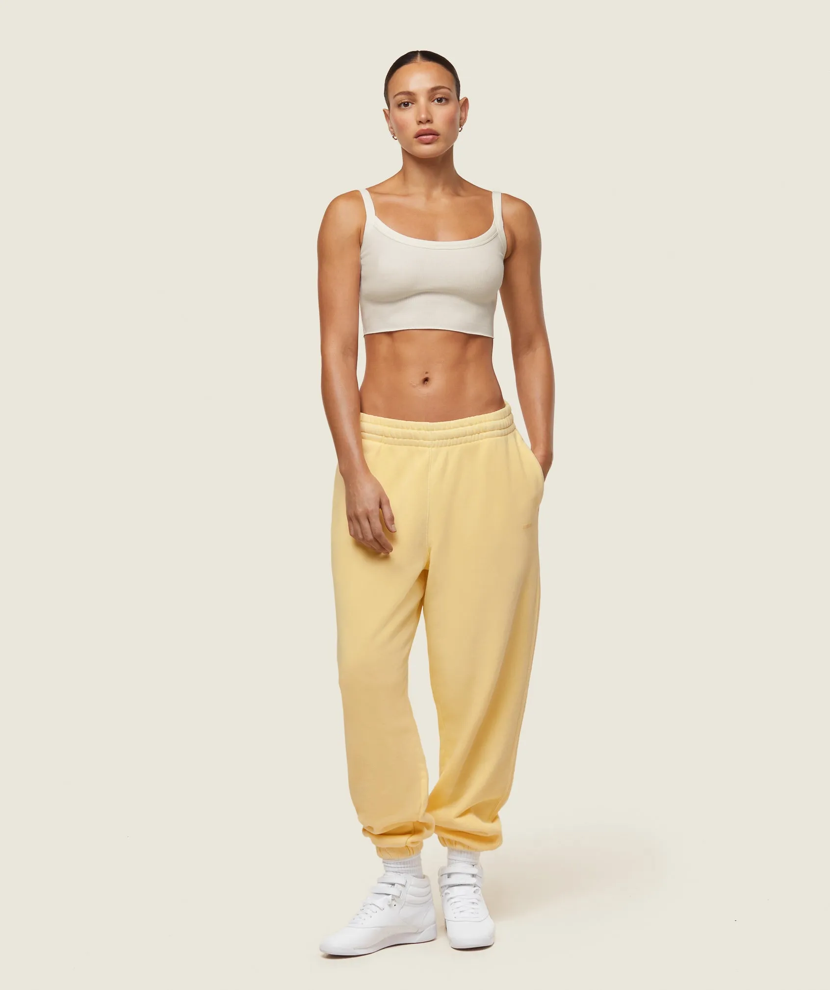 Gymshark everywear Ribbed Tank - Soft White sold by Gymshark product image thumbnail 2