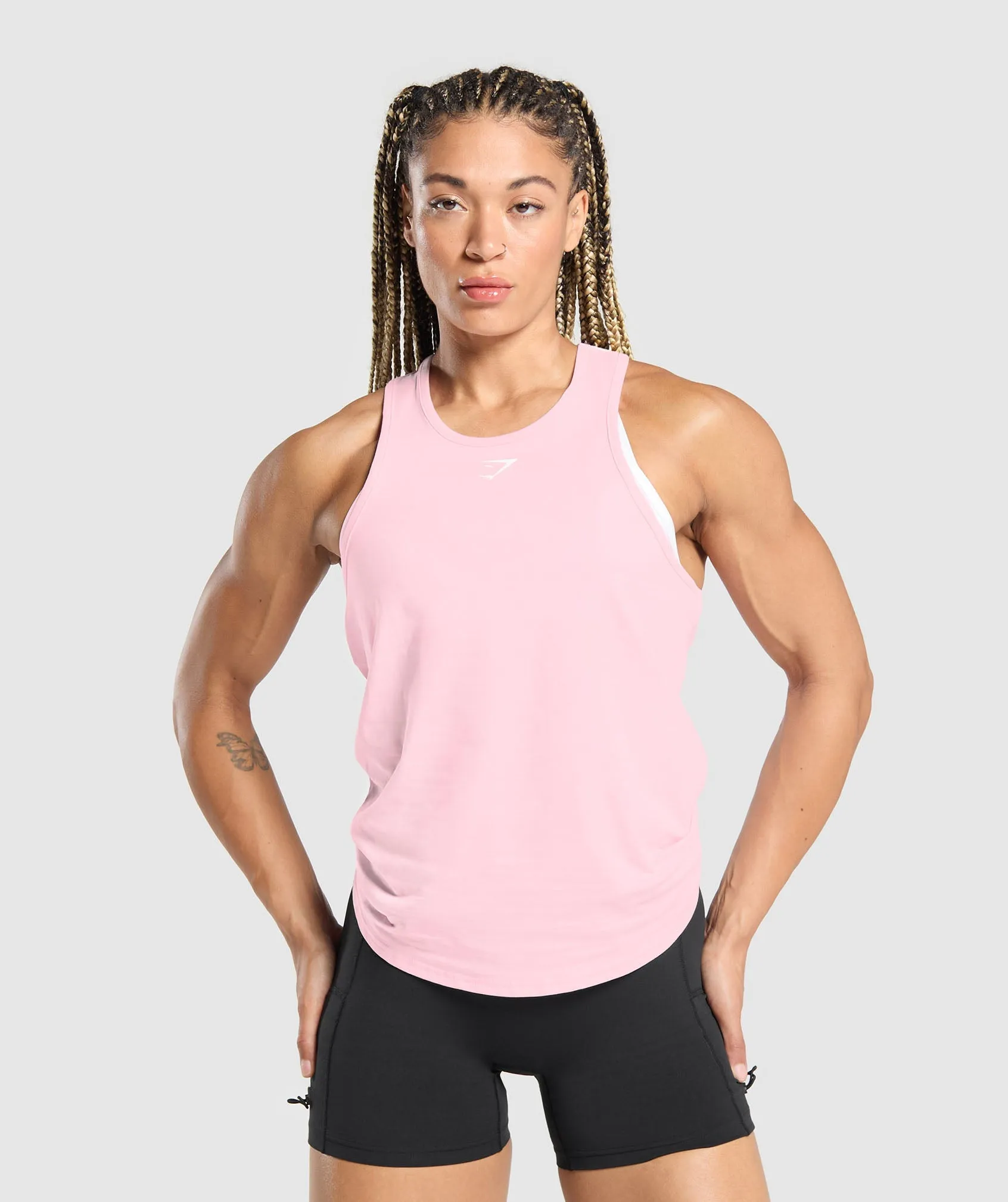 Gymshark Training Cotton Tank - Varsity Pink sold by Gymshark