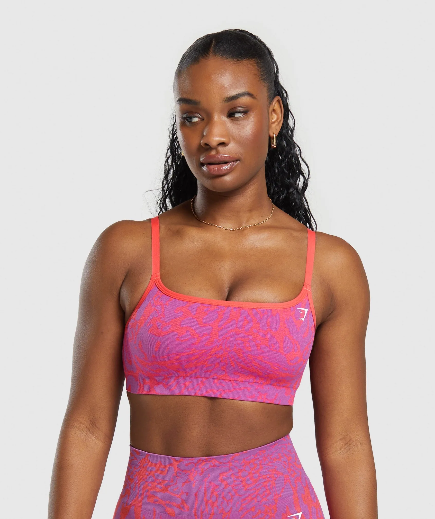 Gymshark Adapt Safari Seamless Sports Bra - Shelly Pink/Fly Coral sold by Gymshark