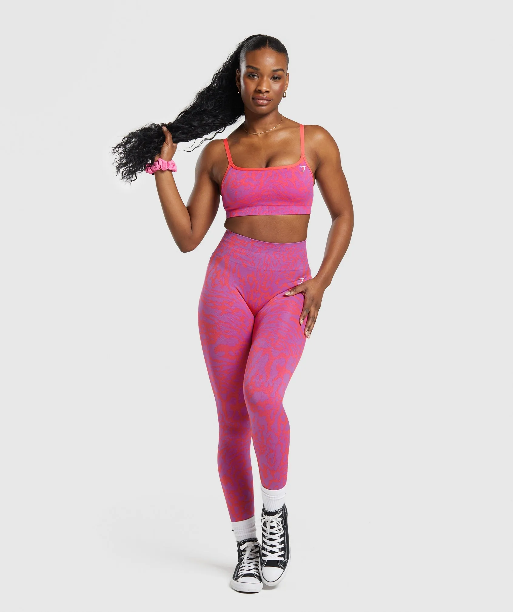 Gymshark Adapt Safari Seamless Sports Bra - Shelly Pink/Fly Coral sold by Gymshark product image thumbnail 4
