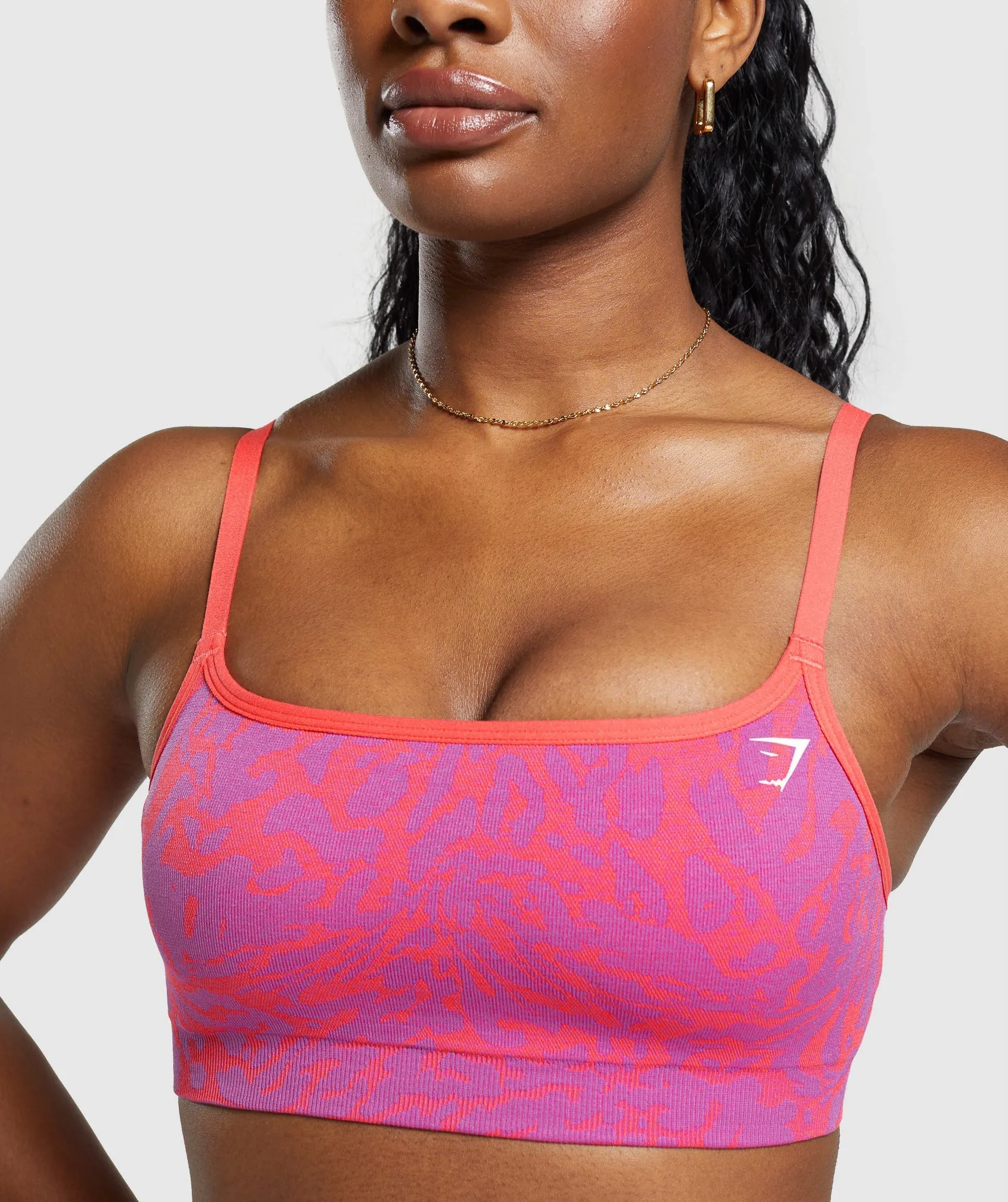 Gymshark Adapt Safari Seamless Sports Bra - Shelly Pink/Fly Coral sold by Gymshark product image thumbnail 5