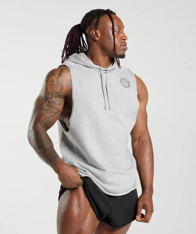 Gymshark Legacy Drop Arm Hoodie - Light Grey Marl sold by Gymshark