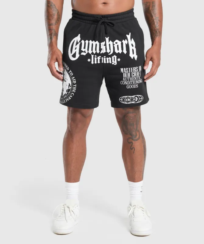Gymshark Global Lifting Shorts - Black sold by Gymshark