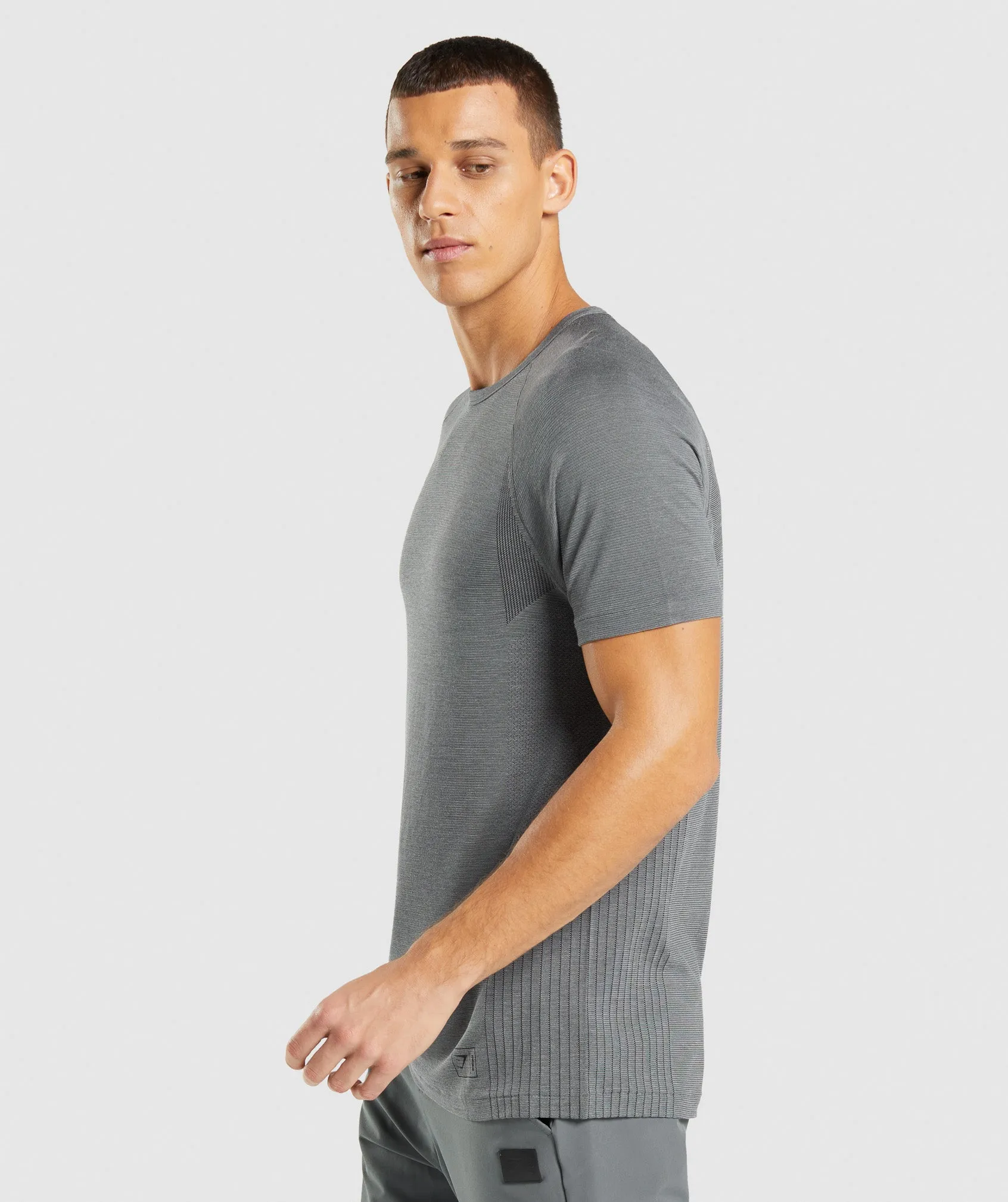 Gymshark Retake Seamless T-Shirt - Black/Charcoal Marl sold by Gymshark product image thumbnail 3