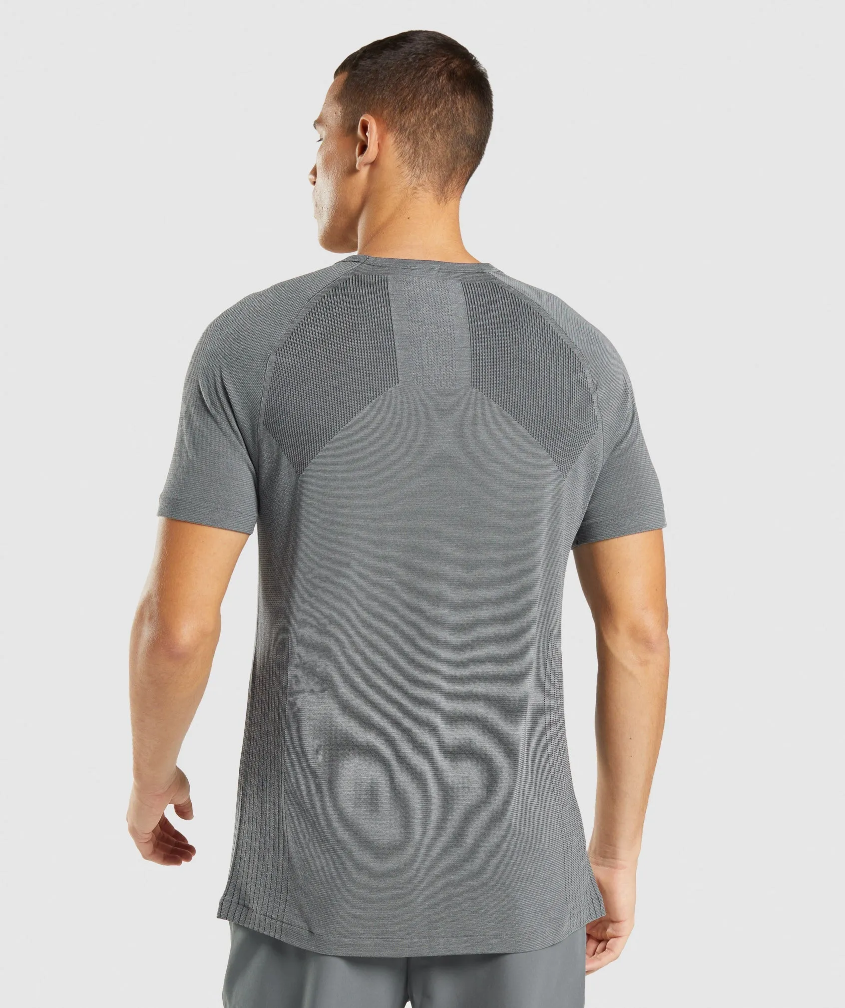 Gymshark Retake Seamless T-Shirt - Black/Charcoal Marl sold by Gymshark product image thumbnail 2