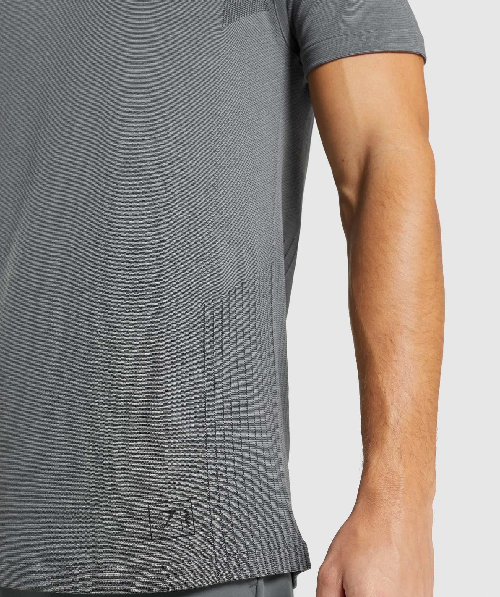 Gymshark Retake Seamless T-Shirt - Black/Charcoal Marl sold by Gymshark product image thumbnail 5