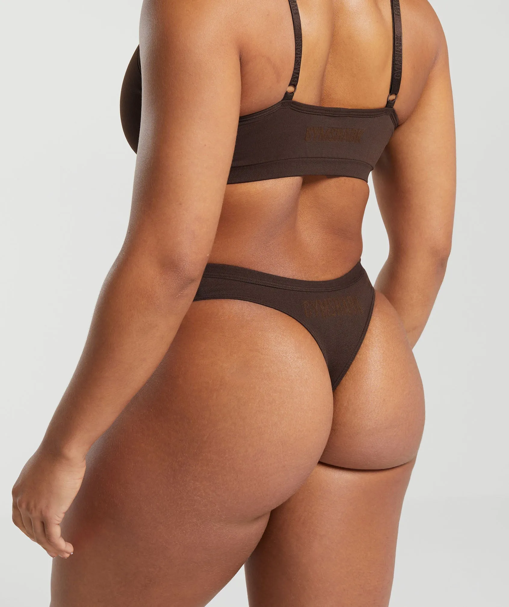 Gymshark Seamless Dipped Front Thong - Archive Brown sold by Gymshark product image thumbnail 2