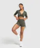 Gymshark Ruche 3/4 Sleeve Crop Top - Strength Green sold by Gymshark