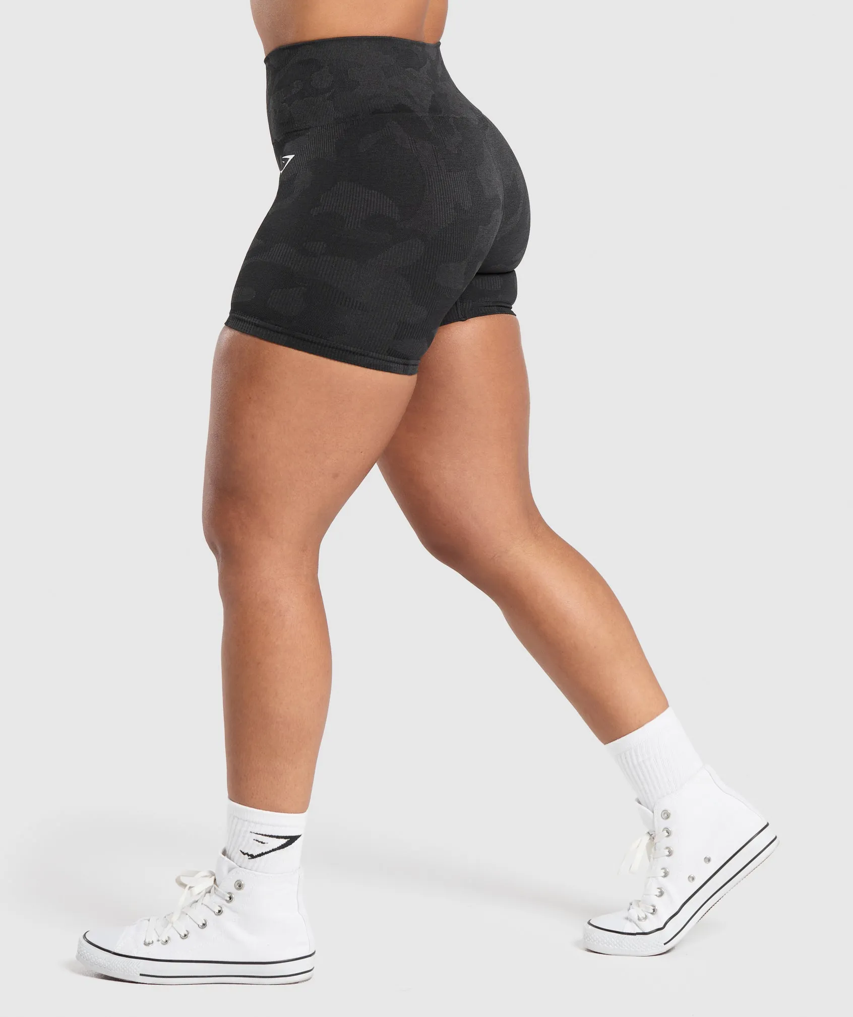 Gymshark Adapt Camo Seamless Shorts - Black/Asphalt Grey sold by Gymshark product image thumbnail 3