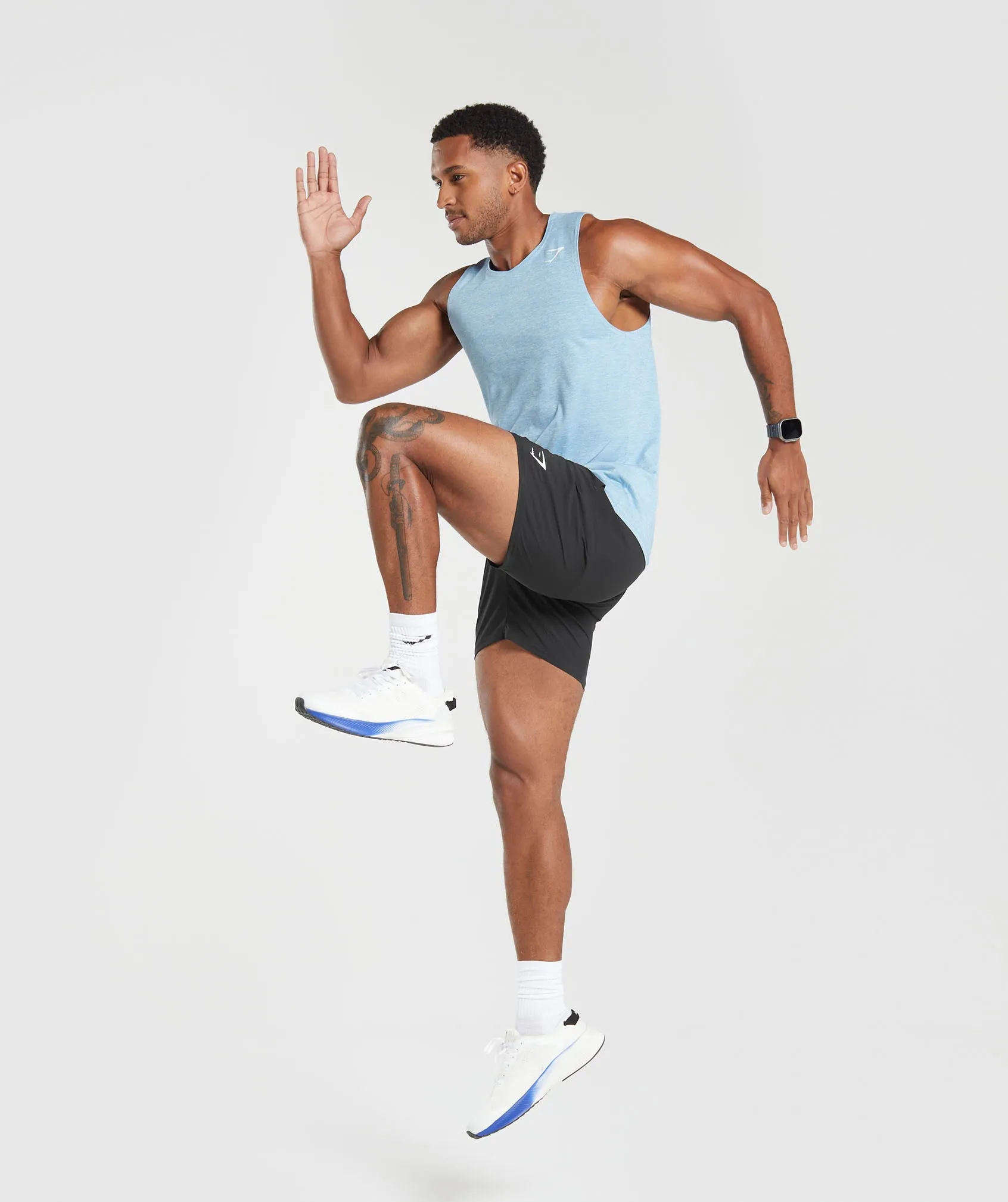 Gymshark Arrival Marl Tank - Ozone Blue/Skyline Blue Marl sold by Gymshark product image thumbnail 4