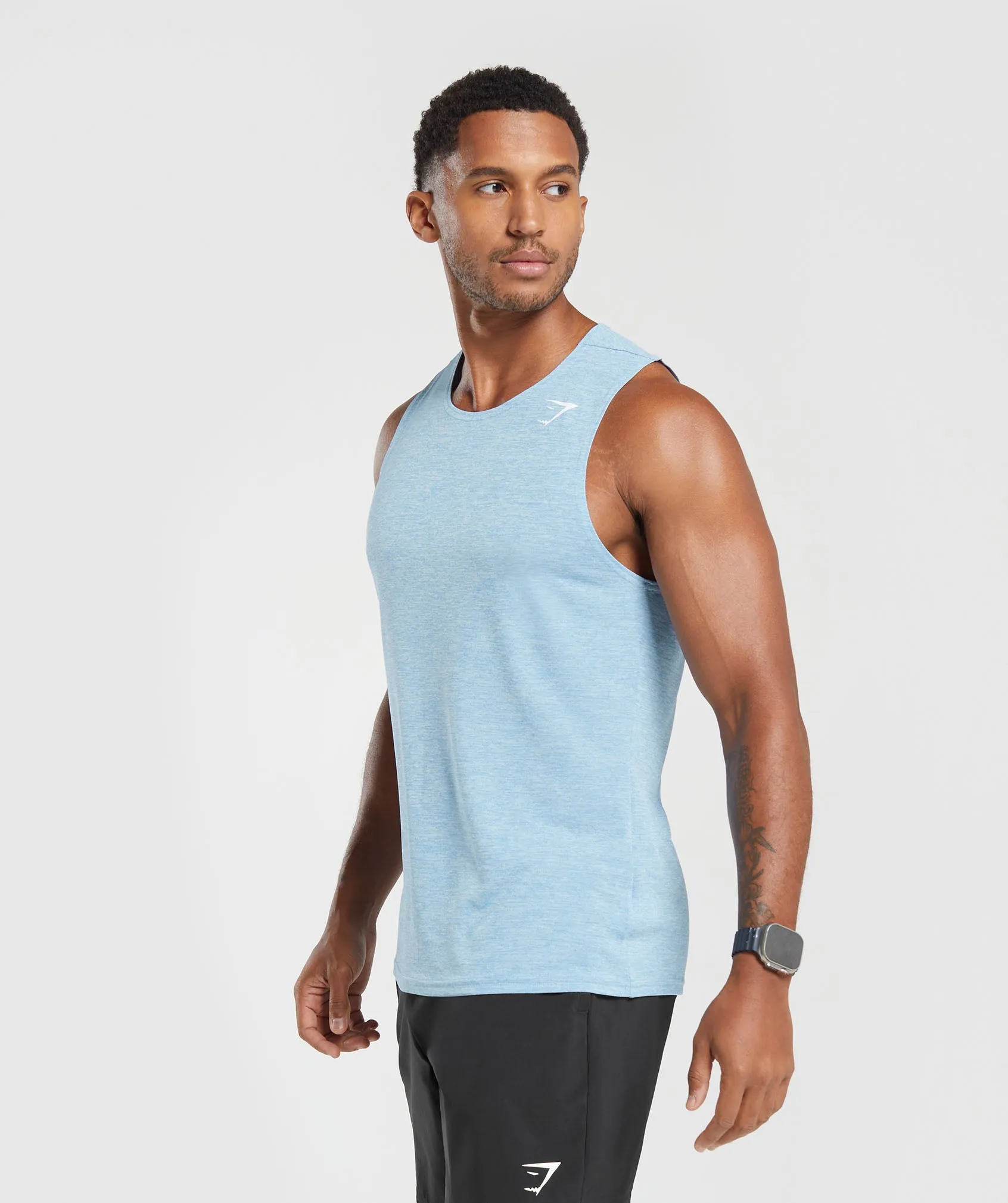 Gymshark Arrival Marl Tank - Ozone Blue/Skyline Blue Marl sold by Gymshark product image thumbnail 3