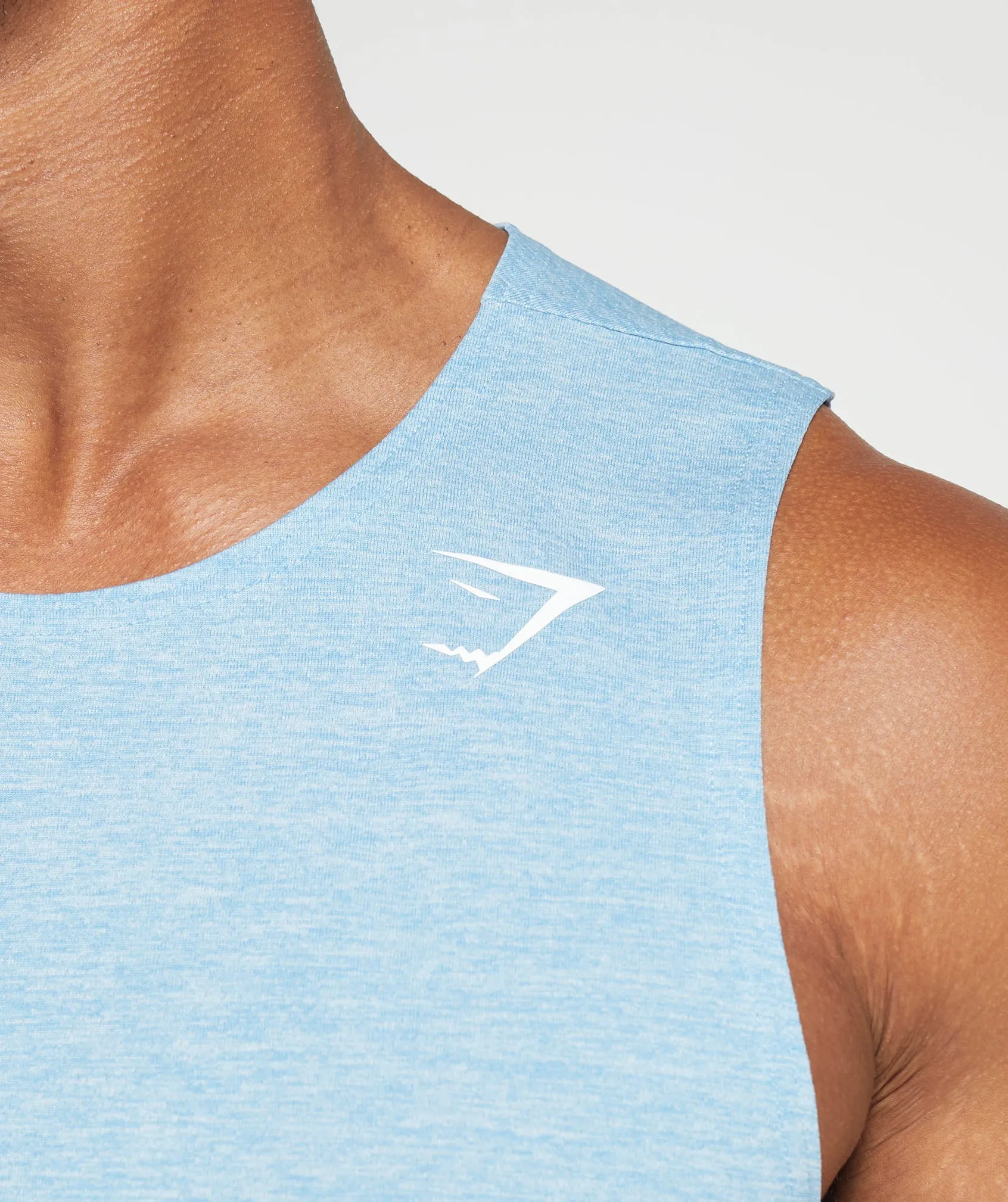 Gymshark Arrival Marl Tank - Ozone Blue/Skyline Blue Marl sold by Gymshark product image thumbnail 5