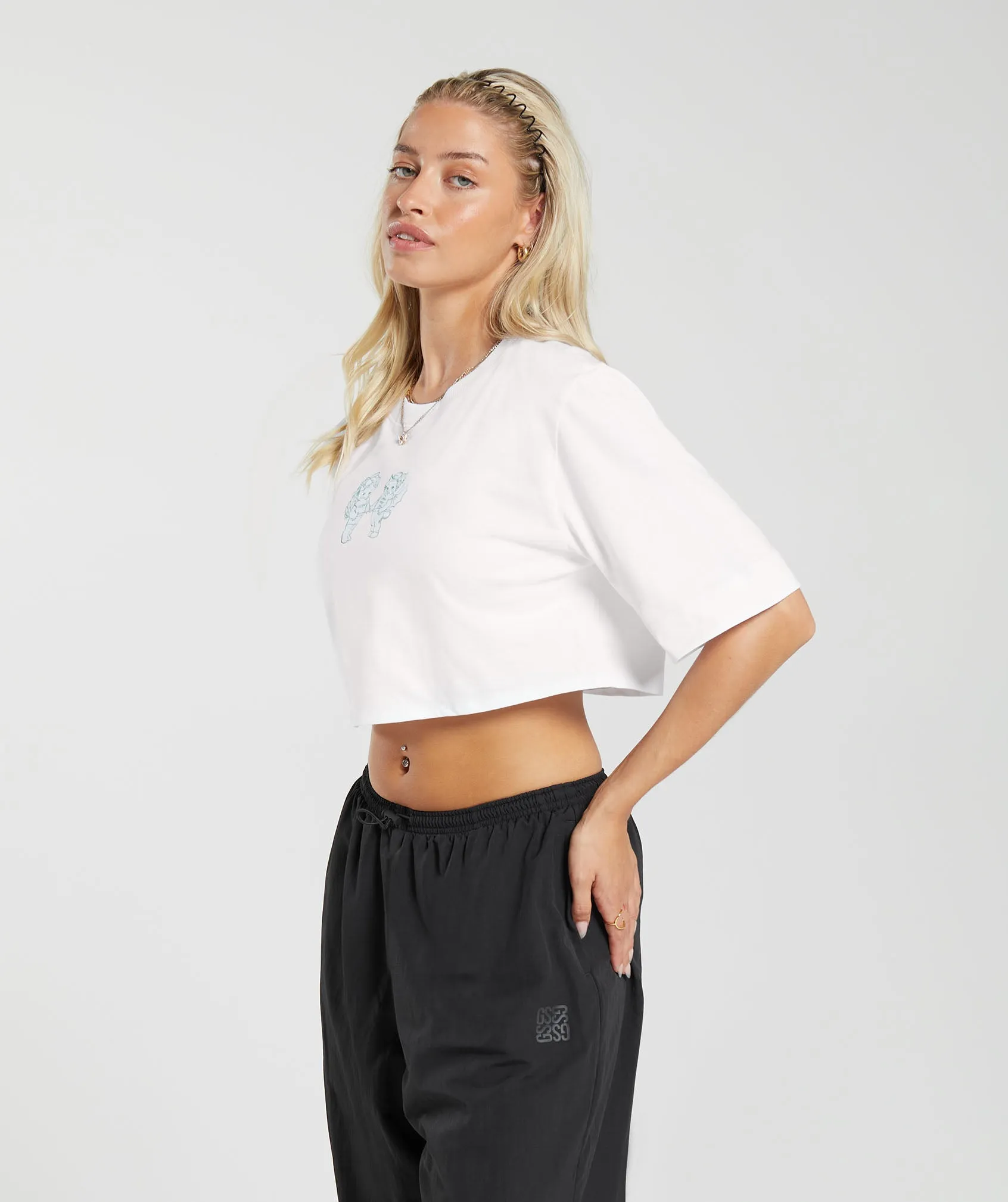 Gymshark Cherub Graphic Crop Top - White sold by Gymshark product image thumbnail 3