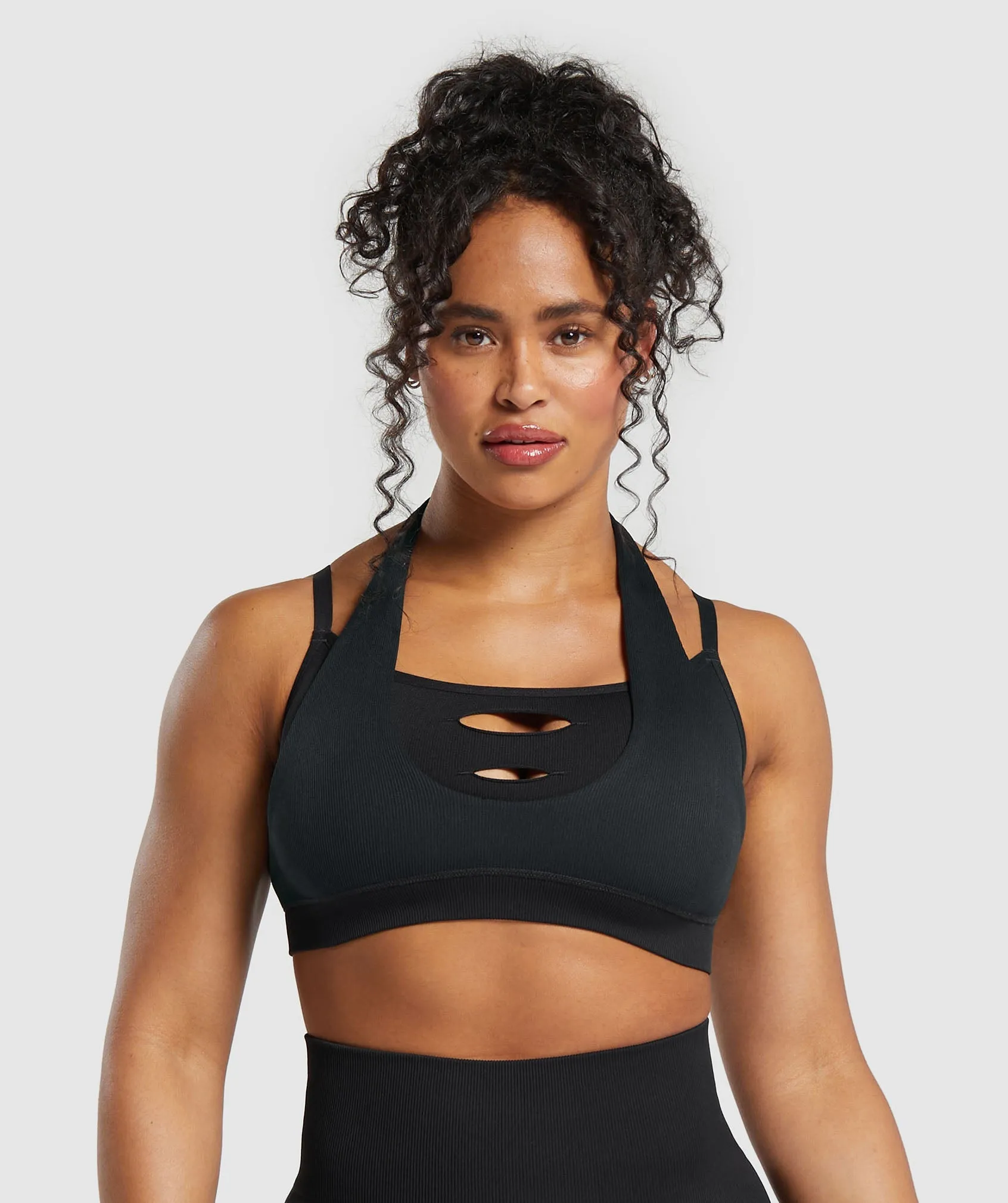 Gymshark Gains Seamless Bralette - Black sold by Gymshark product image thumbnail 2