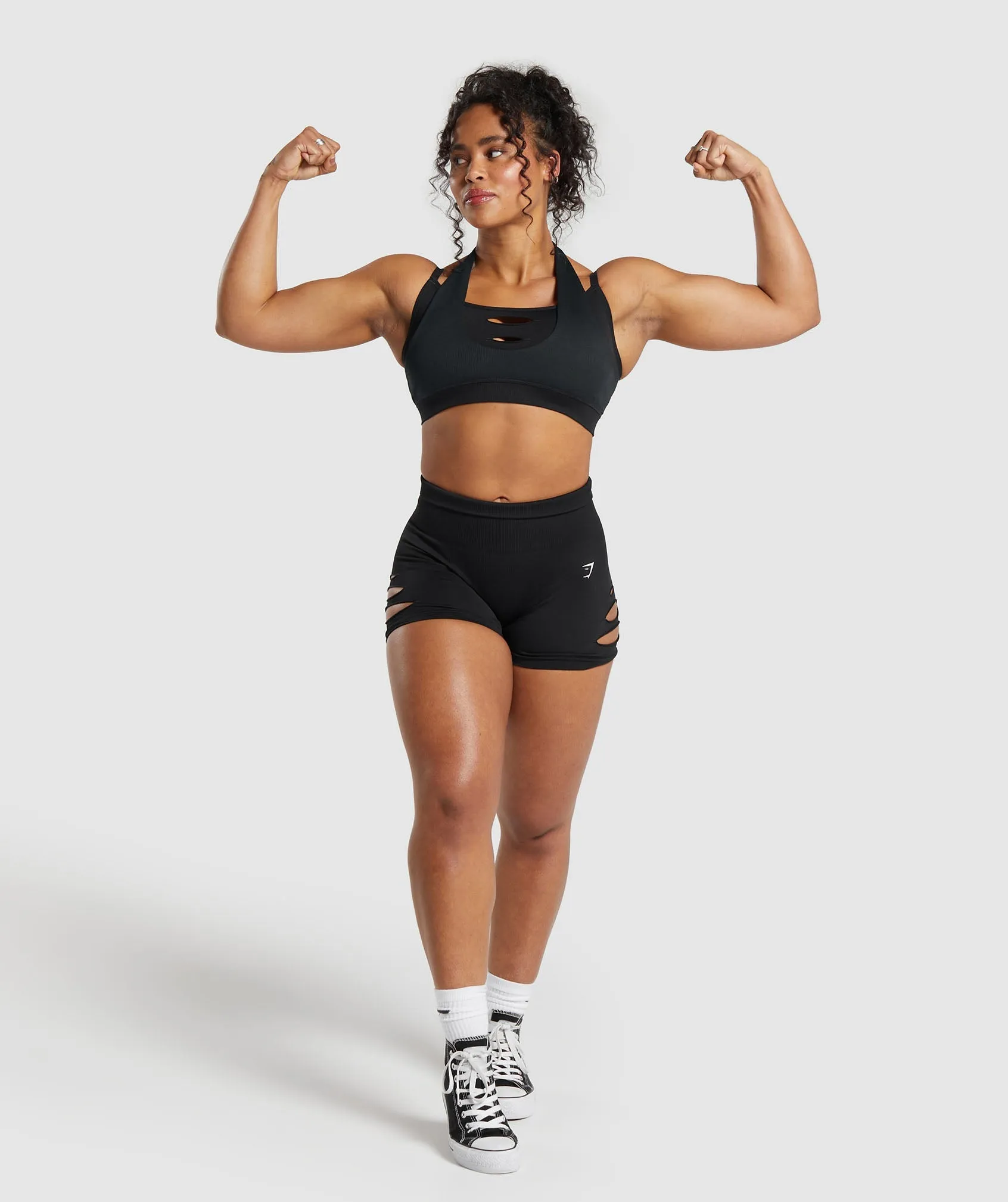 Gymshark Gains Seamless Bralette - Black sold by Gymshark product image thumbnail 4