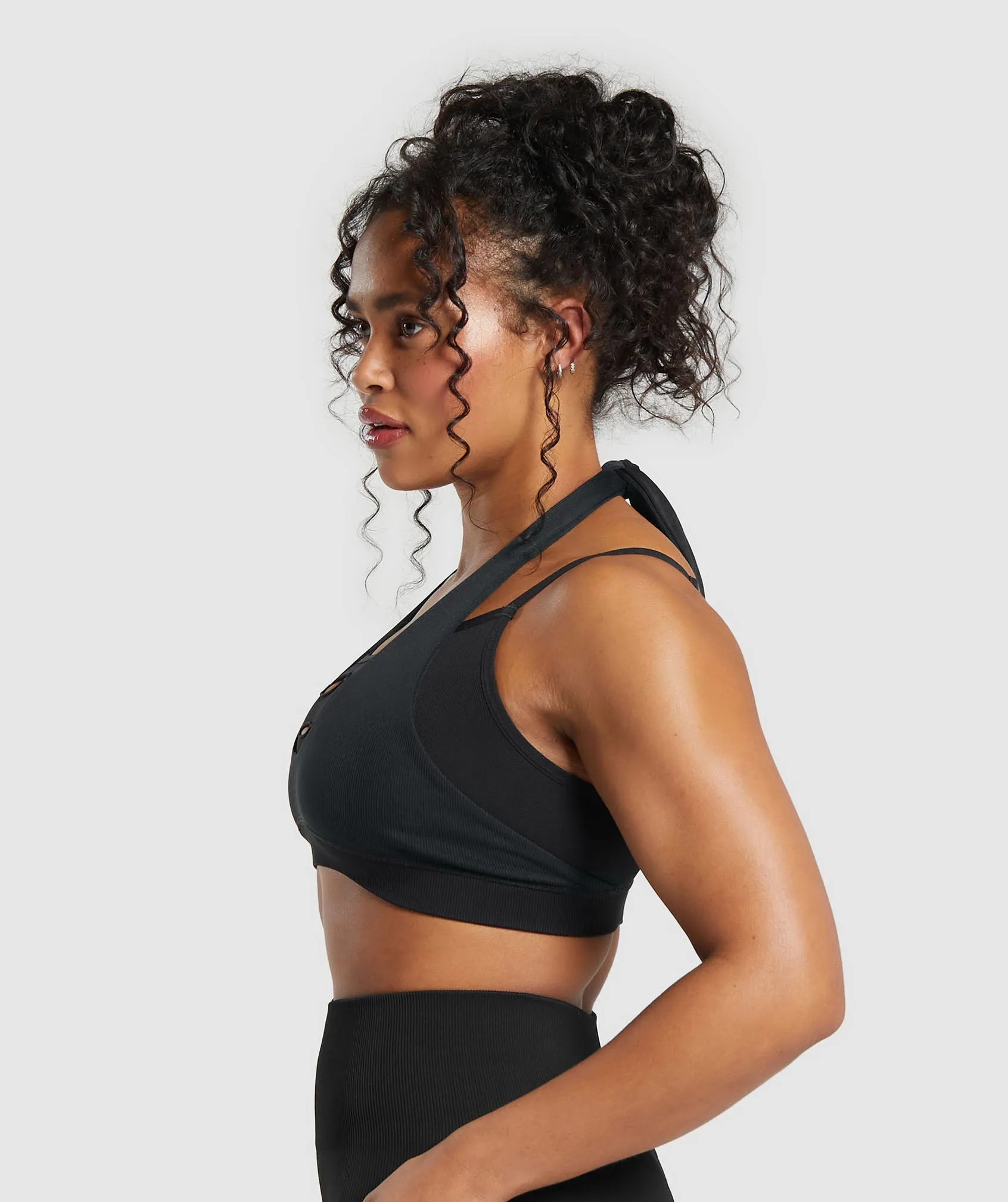 Gymshark Gains Seamless Bralette - Black sold by Gymshark product image thumbnail 3