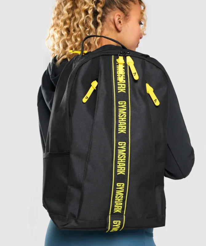 Gymshark Taped Logo Backpack - Yellow sold by Gymshark