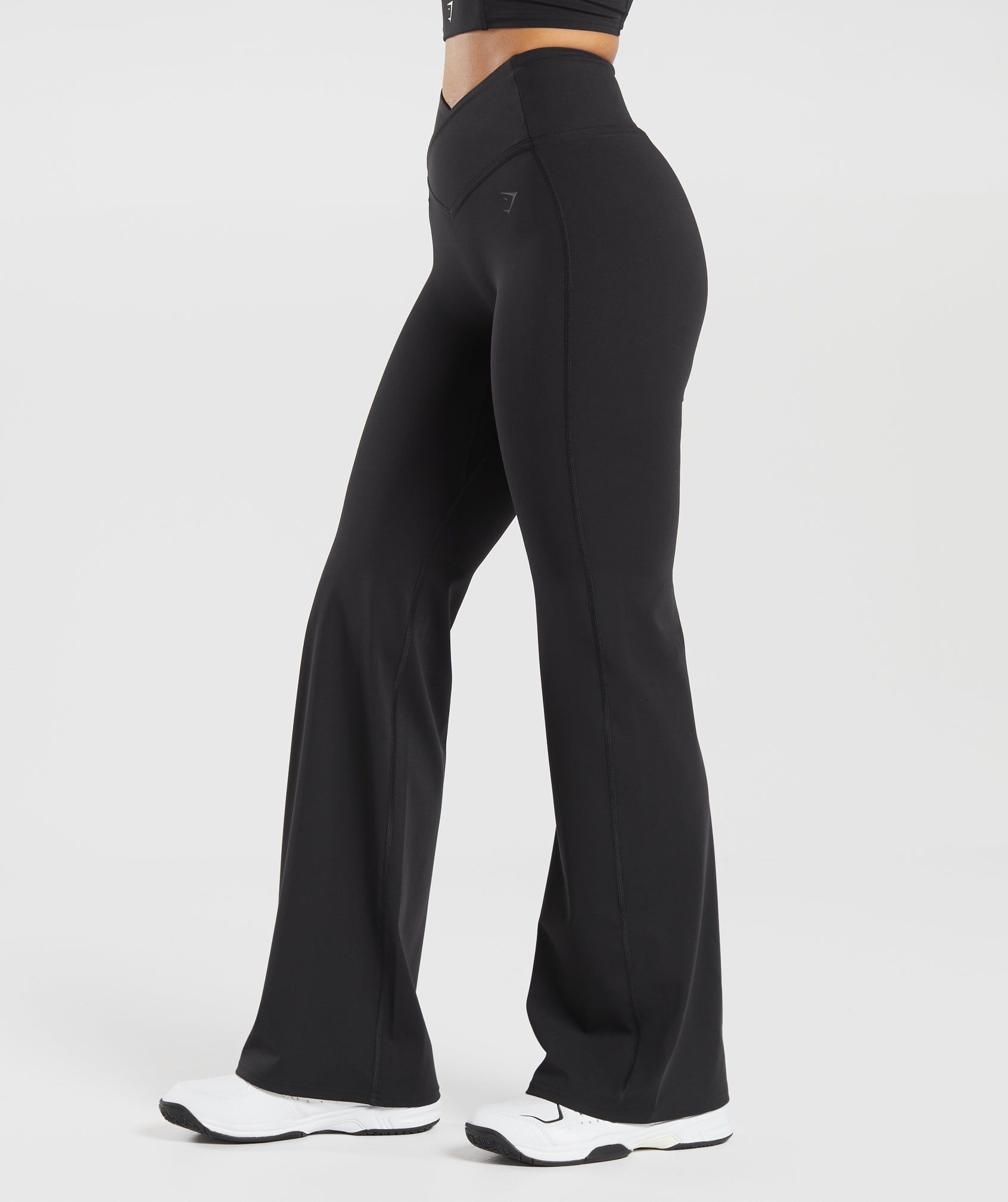 Gymshark Crossover Flared Leggings - Black sold by Gymshark product image thumbnail 3