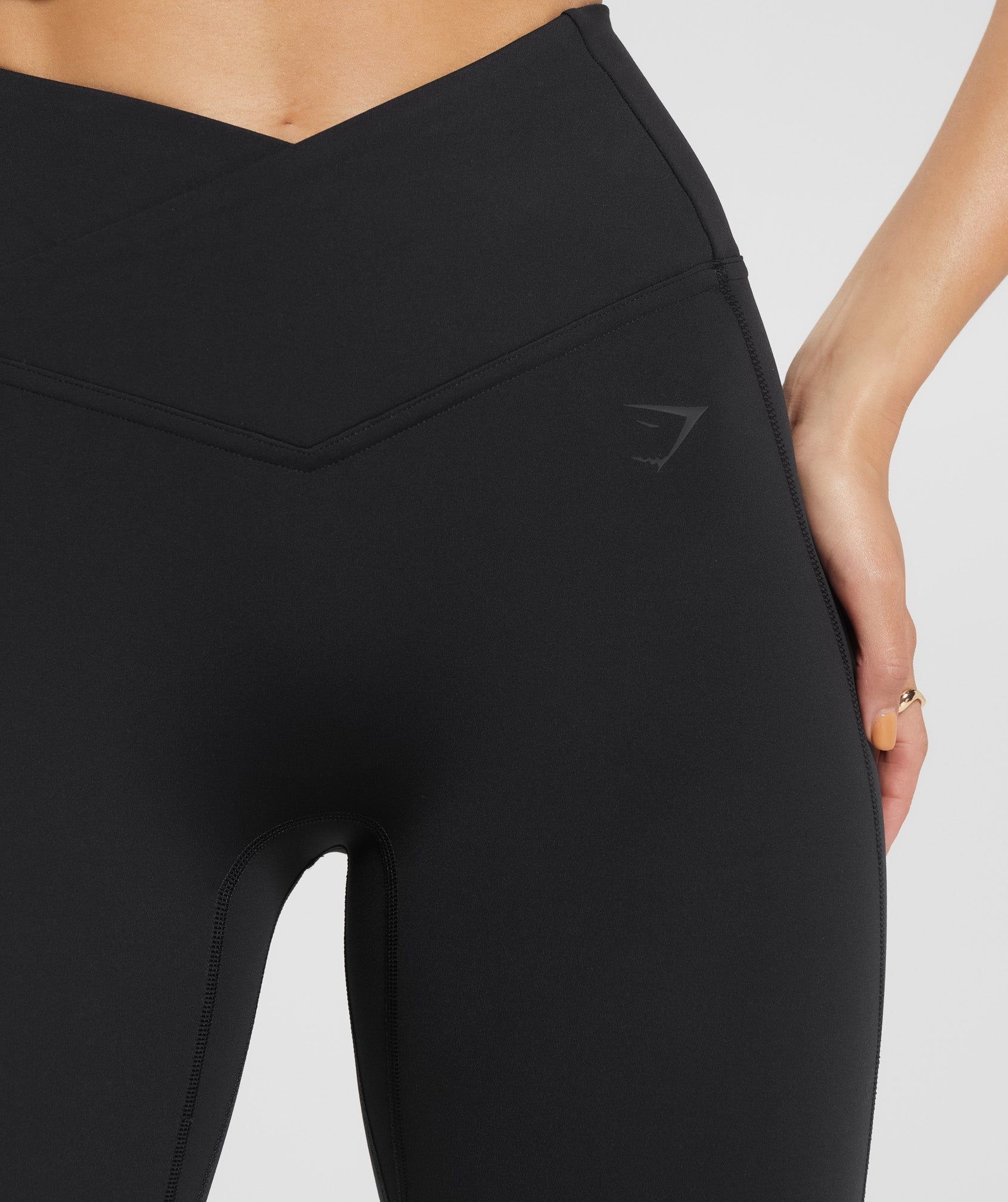 Gymshark Crossover Flared Leggings - Black sold by Gymshark product image thumbnail 5