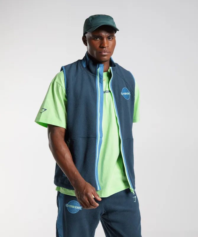 Gymshark Vibes Vest - Navy/Lakeside Blue sold by Gymshark