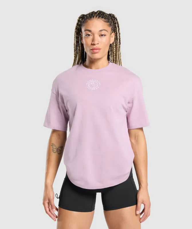 Gymshark Legacy Oversized T-Shirt - Warm Lilac sold by Gymshark