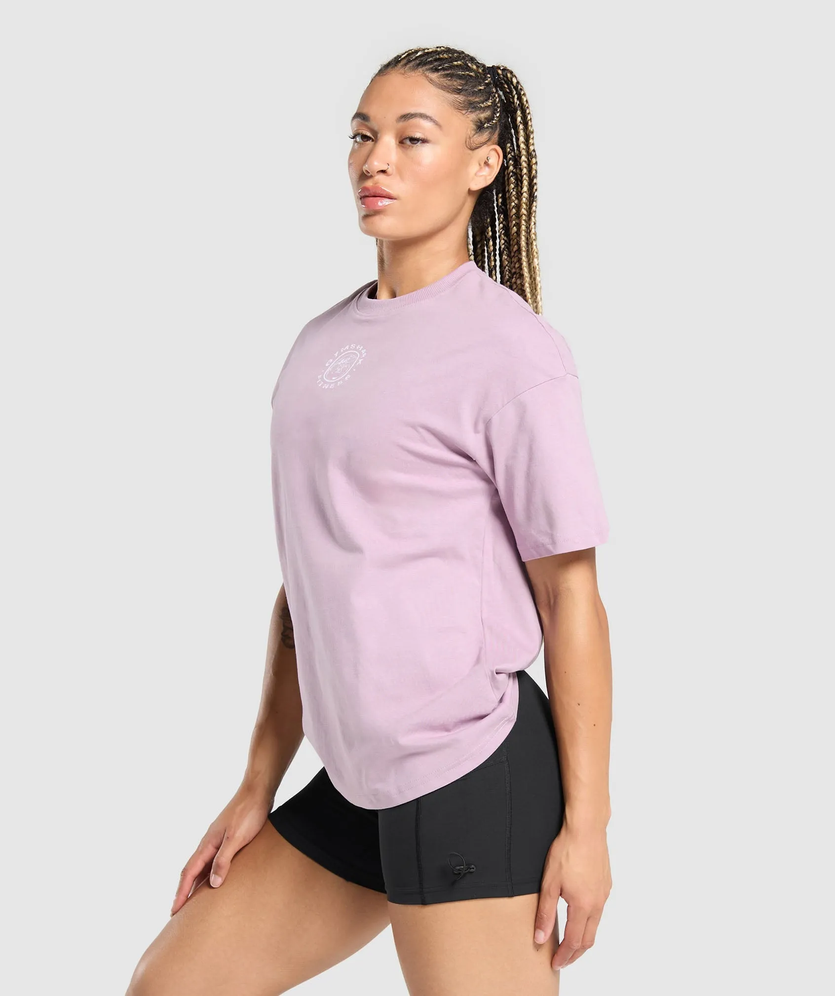 Gymshark Legacy Oversized T-Shirt - Warm Lilac sold by Gymshark product image thumbnail 3