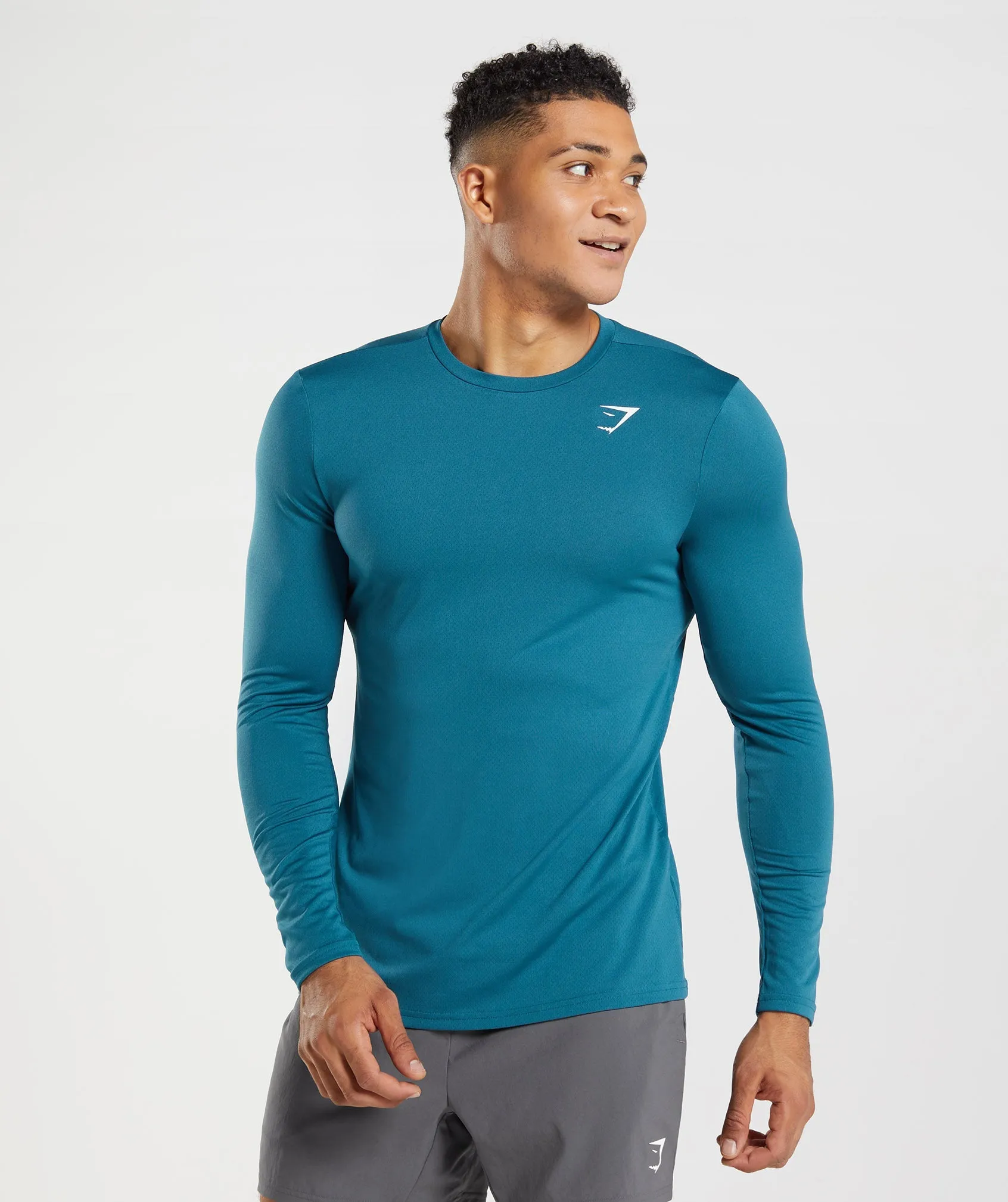 Gymshark Arrival Long Sleeve T-Shirt - Atlantic Blue sold by Gymshark