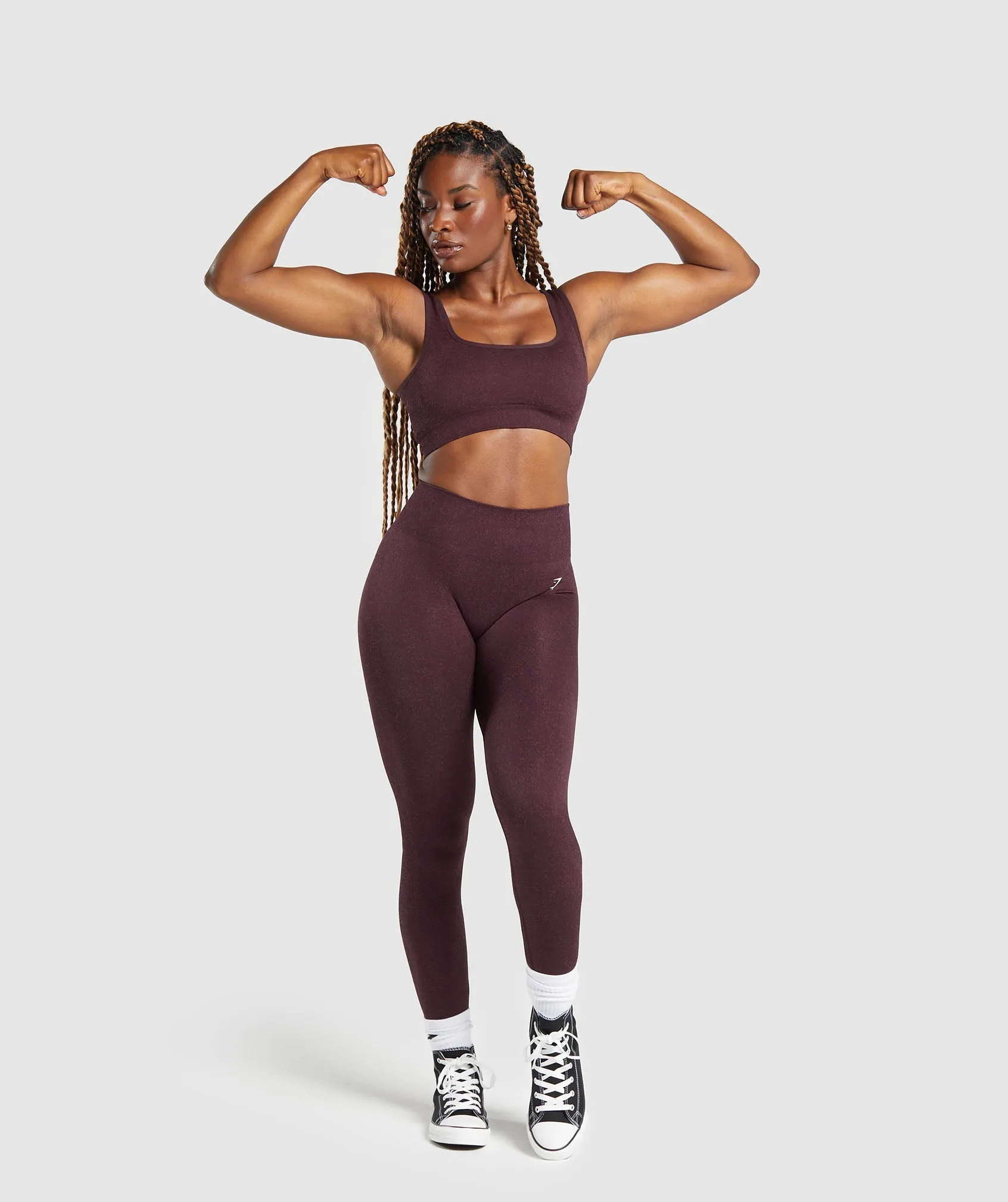 Gymshark Adapt Fleck Seamless Leggings - Depth Purple/ Steel Purple sold by Gymshark product image thumbnail 4