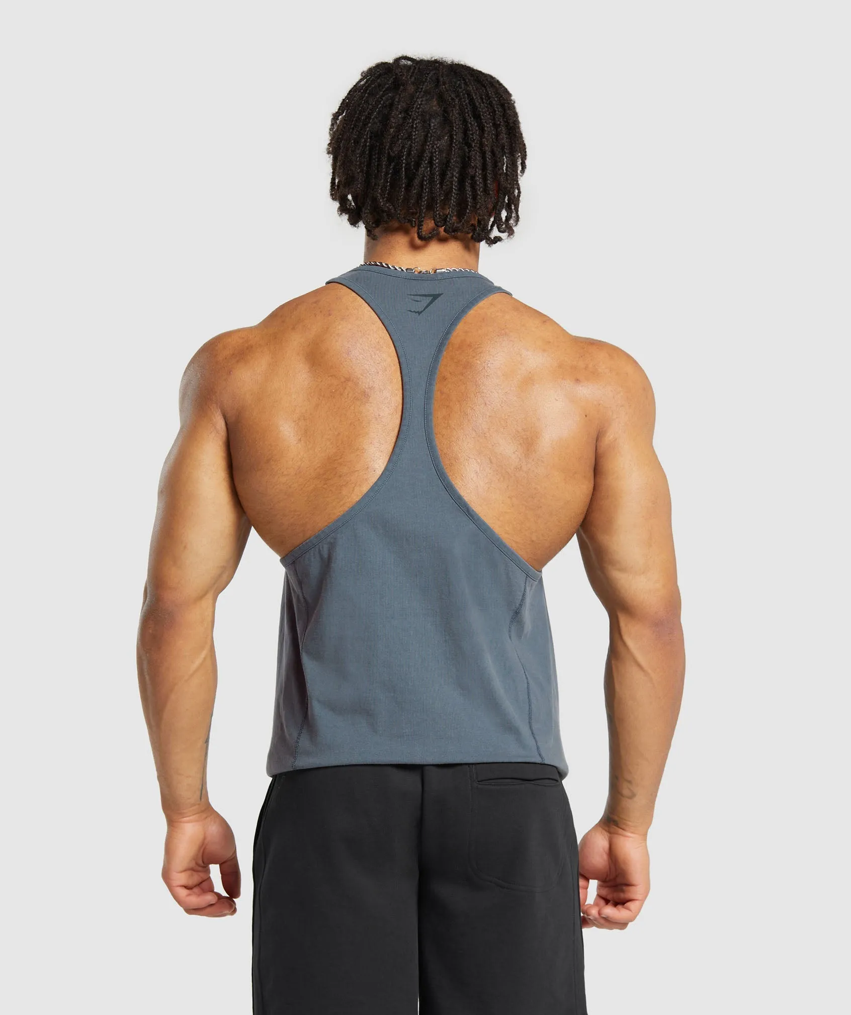 Gymshark Heritage Washed Stringer - Titanium Blue sold by Gymshark product image thumbnail 2
