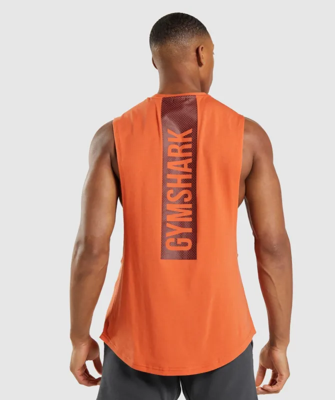 Gymshark Bold Drop Arm Tank - Clay Orange sold by Gymshark
