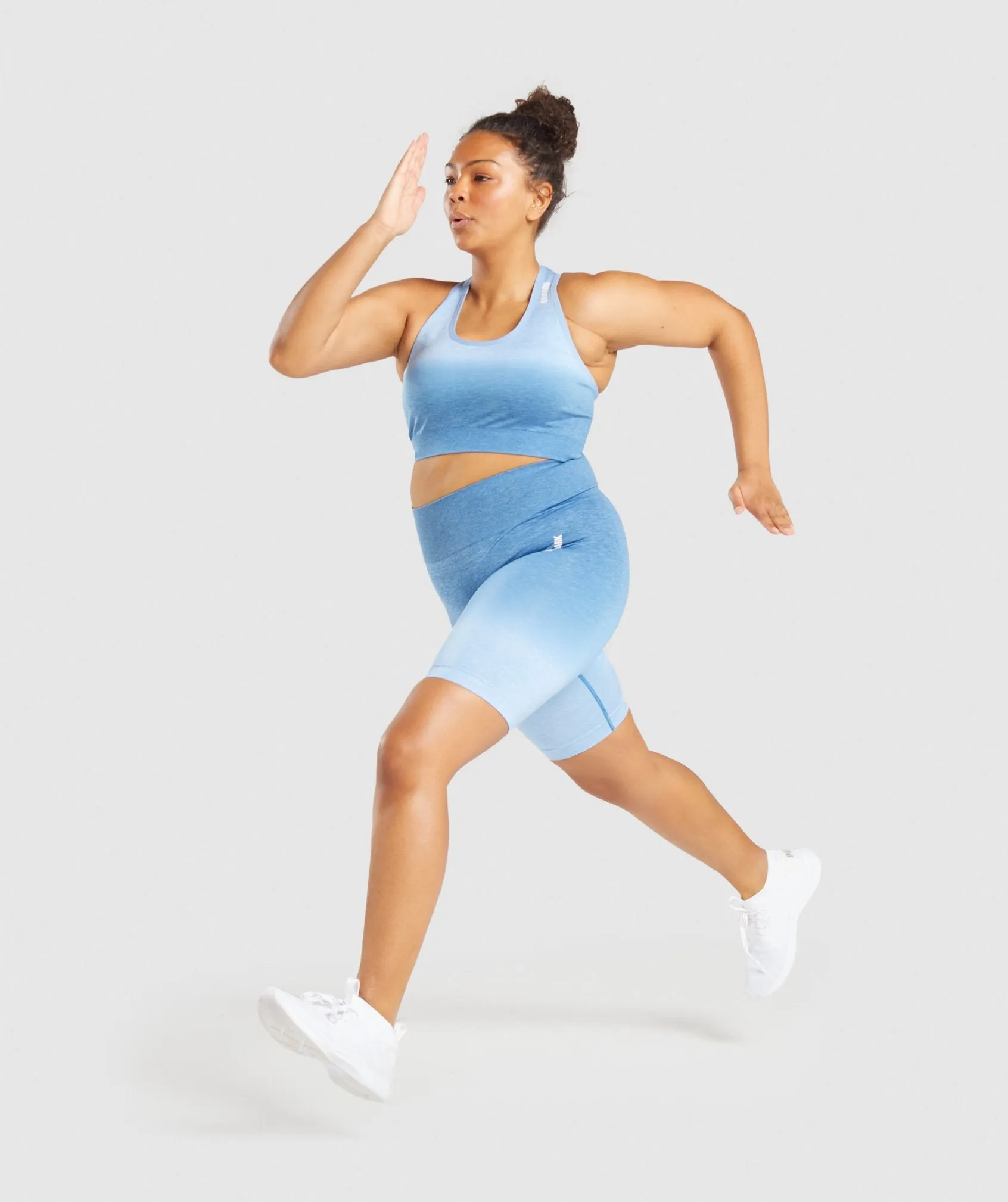 Gymshark Adapt Ombre Seamless Sports Bra - Light Blue Marl/Blue sold by Gymshark product image thumbnail 4