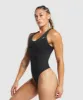Gymshark Lift Seamless Bodysuit - Black/Black Marl sold by Gymshark