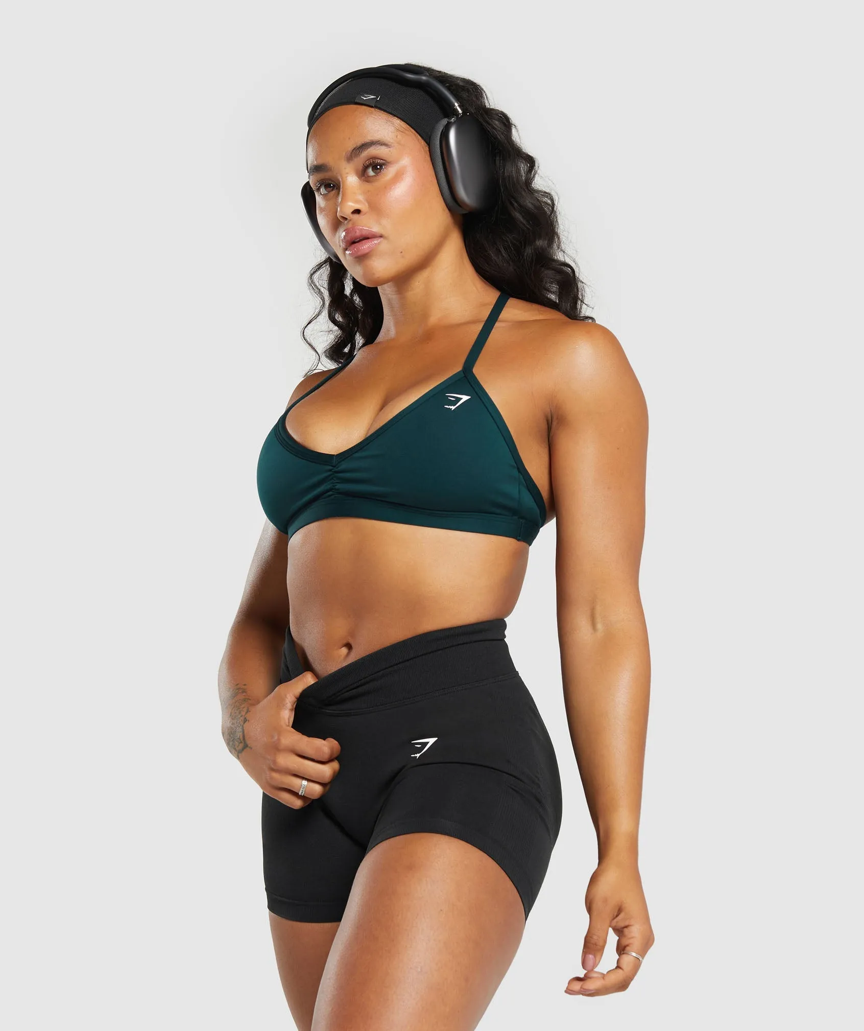 Gymshark Minimal Sports Bra - Strong Teal sold by Gymshark product image thumbnail 4