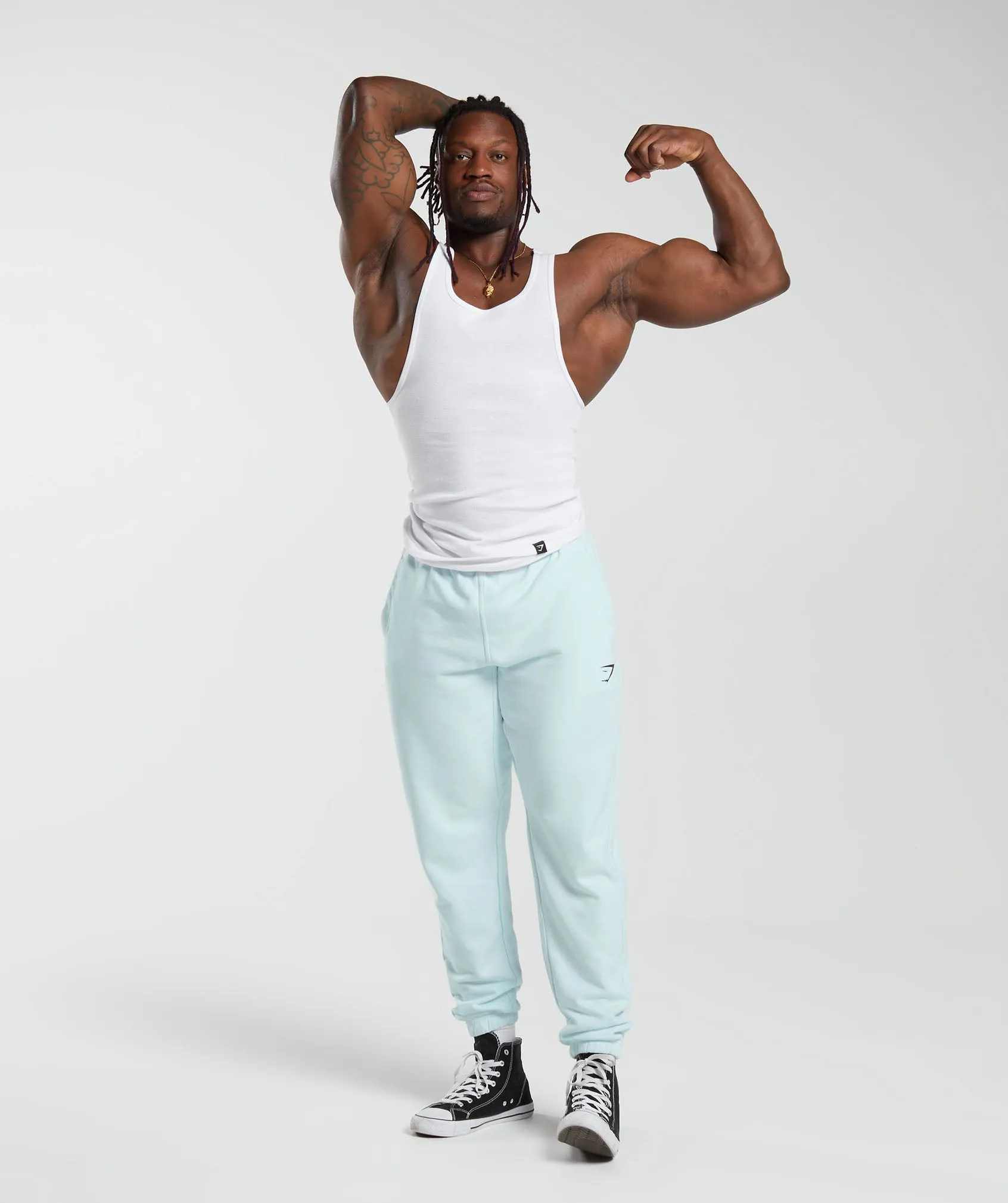 Gymshark Essential Oversized Joggers - Icy Blue sold by Gymshark product image thumbnail 4
