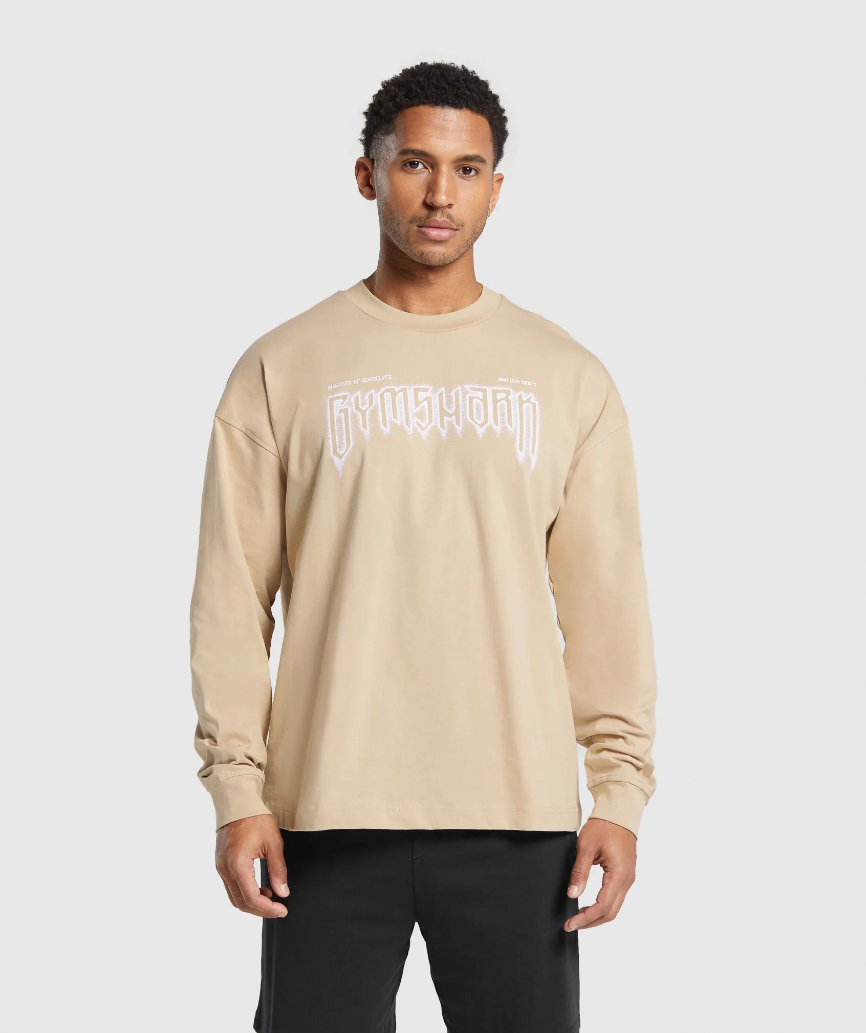 Gymshark Masters of Our Craft Long Sleeve T-Shirt - Vanilla Beige sold by Gymshark