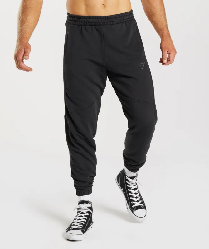Gymshark Power Washed Joggers - Black sold by Gymshark