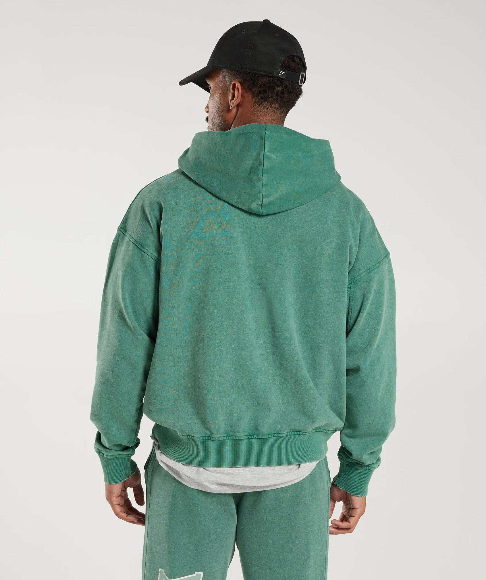 Gymshark Collegiate Hoodie - Ink Teal/Acid Wash sold by Gymshark product image thumbnail 2