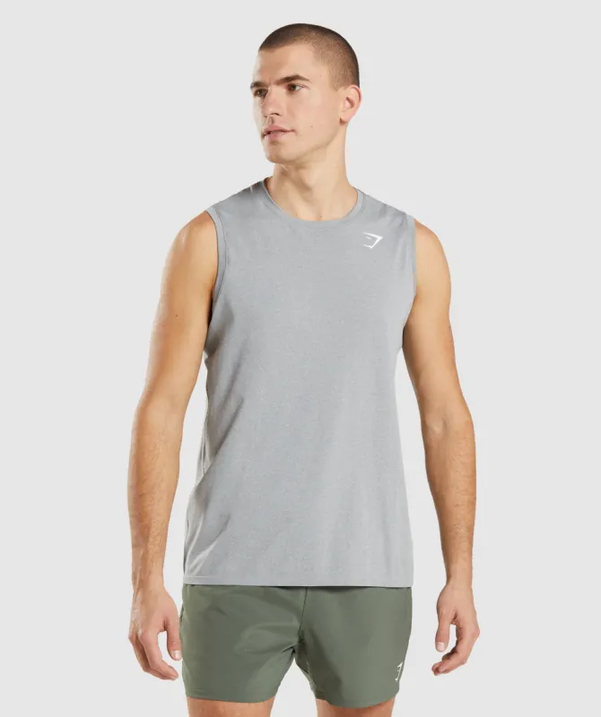 Gymshark Arrival Seamless Tank - Grey sold by Gymshark