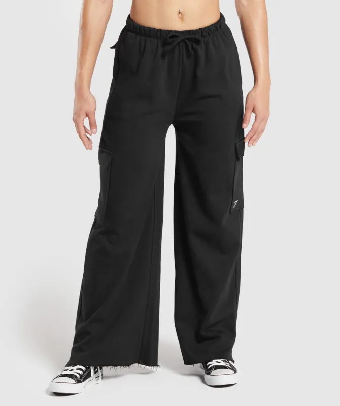 Gymshark Fleece Cargo Pants - Black sold by Gymshark